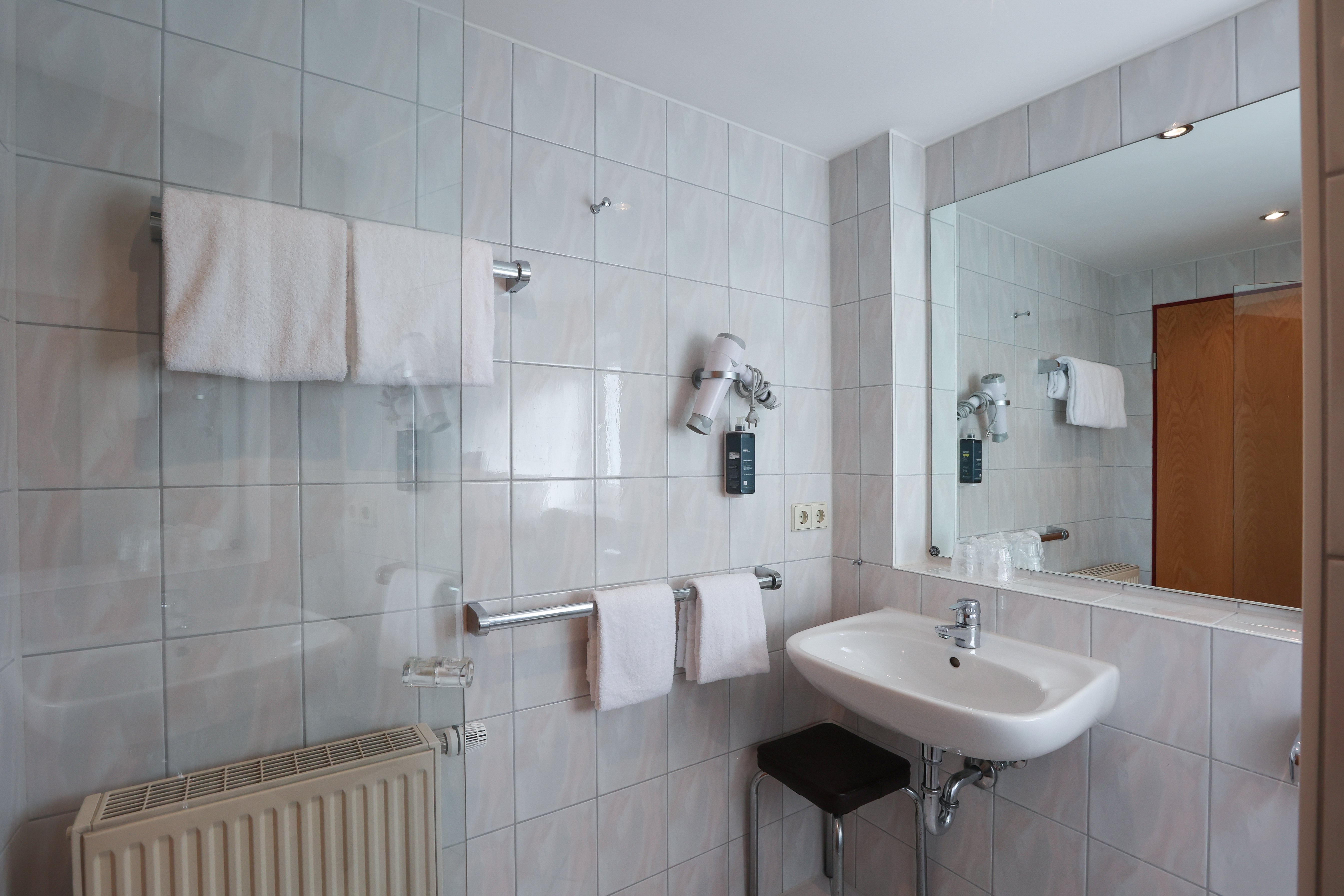 Guest room bath at the ANA Panorama, Trademark Collection by Wyndham in Marktoberdorf, Other than US/Canada