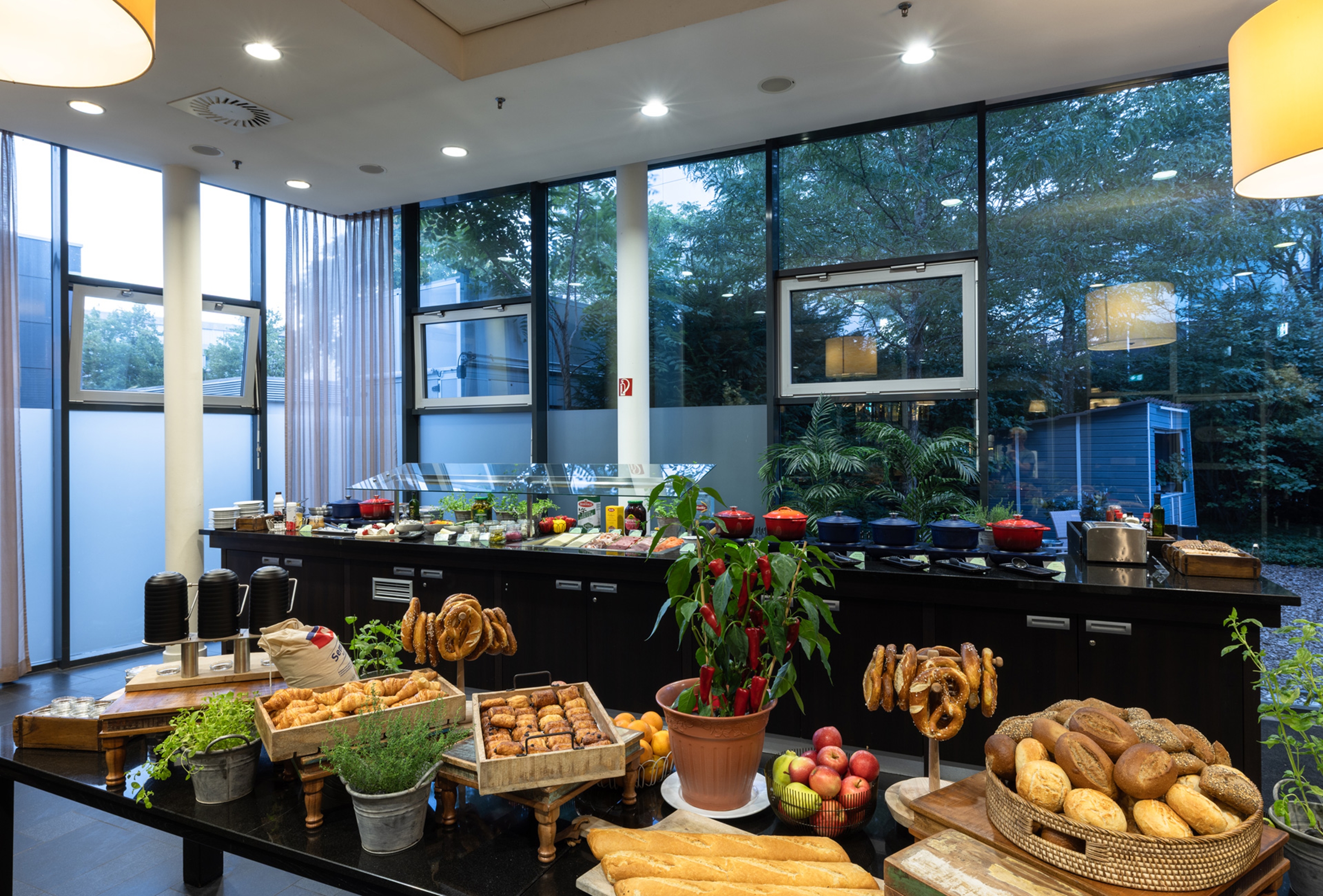 The Rilano Hotel Munich, Trademark Collection by Wyndham restaurant breakfast area close up in Munich, Other than US/Canada