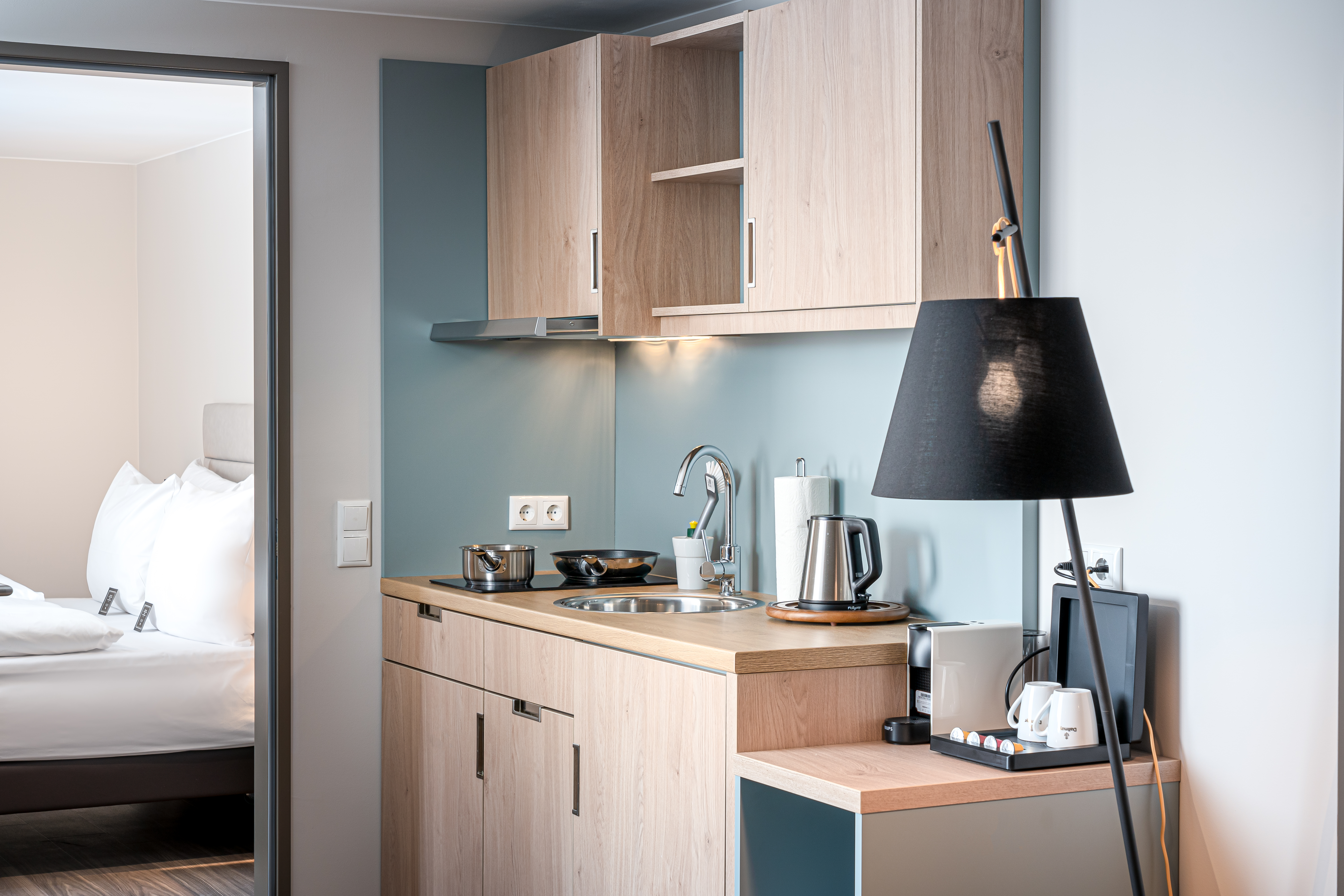 elaya hotel oberhausen, Trademark by Wyndham suite kitchen in Oberhausen, Other than US/Canada