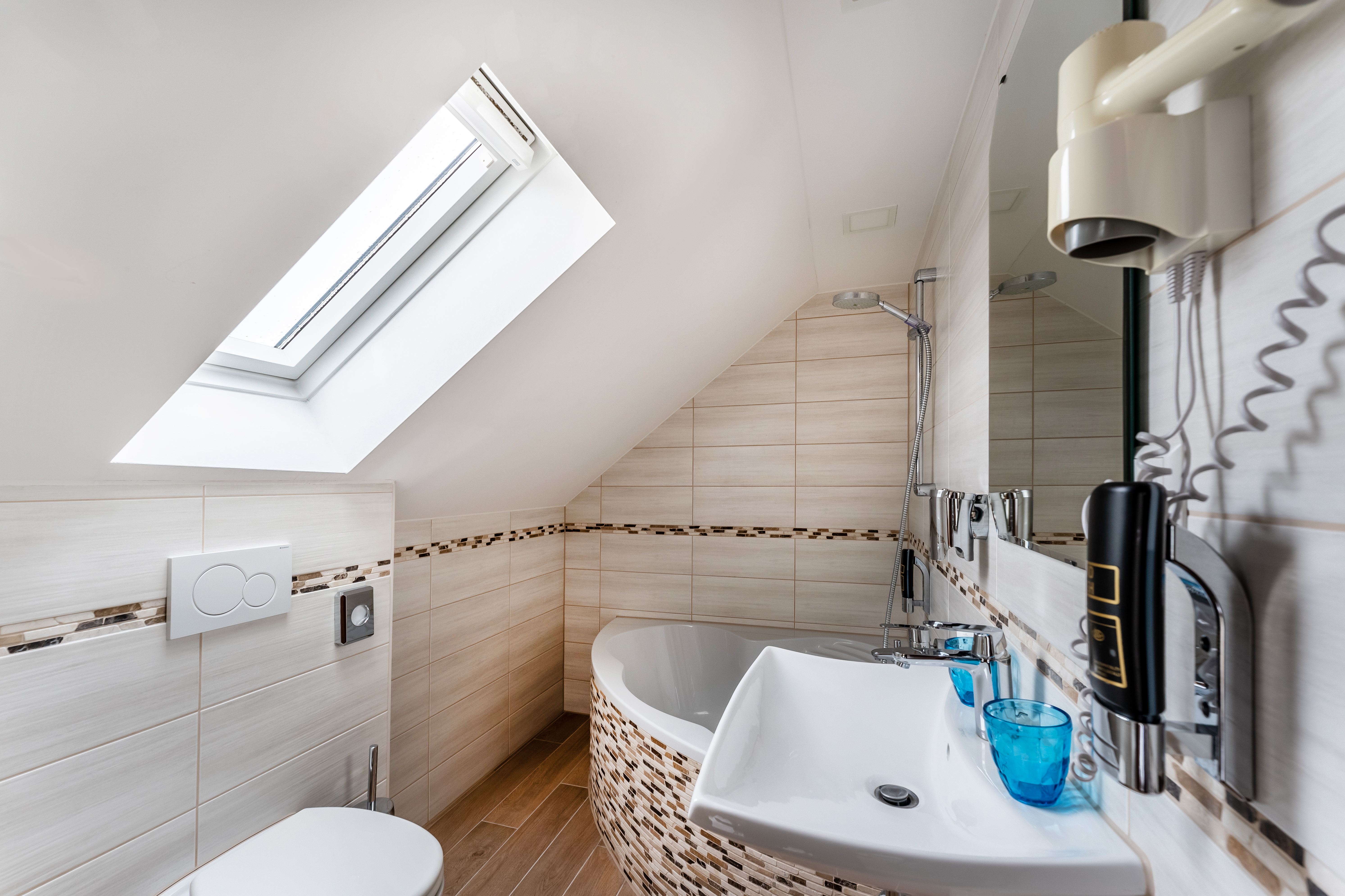 Guest room bath at the Aspire Castillo Reutlingen, Trademark Collection by Wyndham in Reutlingen, Other than US/Canada