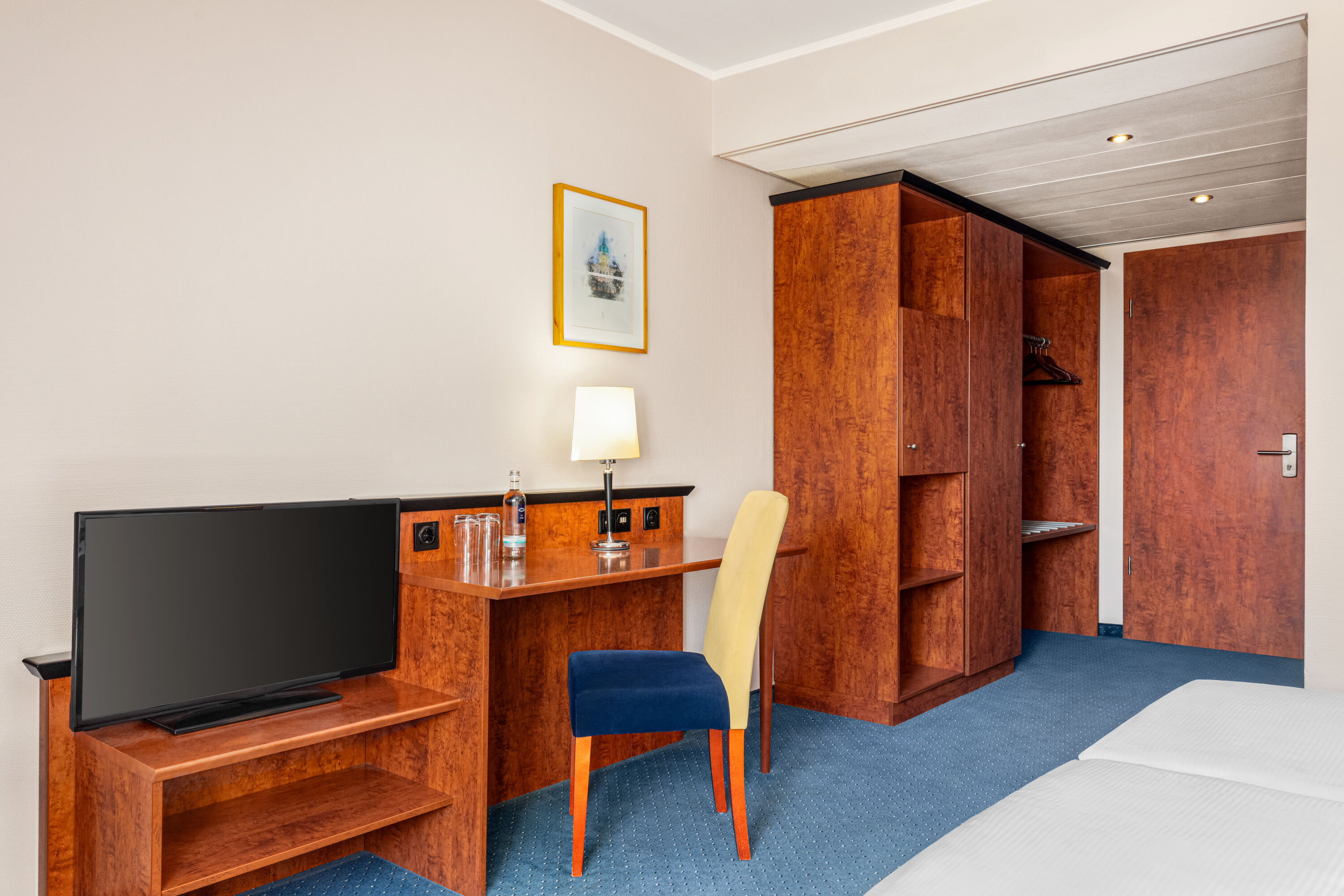 Guest room at the Amedia Frankfurt Russelsheim Trademark Collection by Wyndham in Ruesselsheim, Other than US/Canada