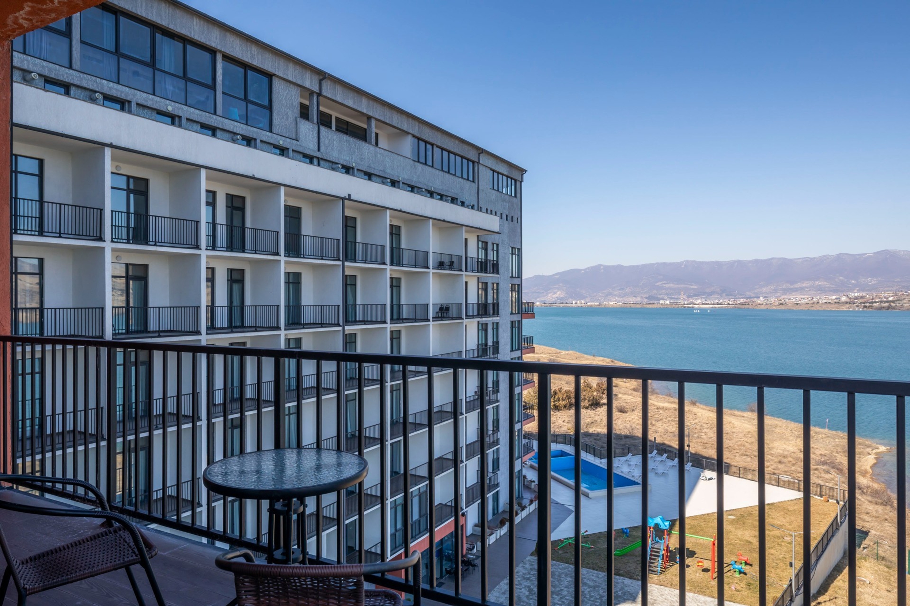 Guest room patio at the Gino Seaside Tbilisi, Trademark Collection by Wyndham in Tbilisi, Other than US/Canada