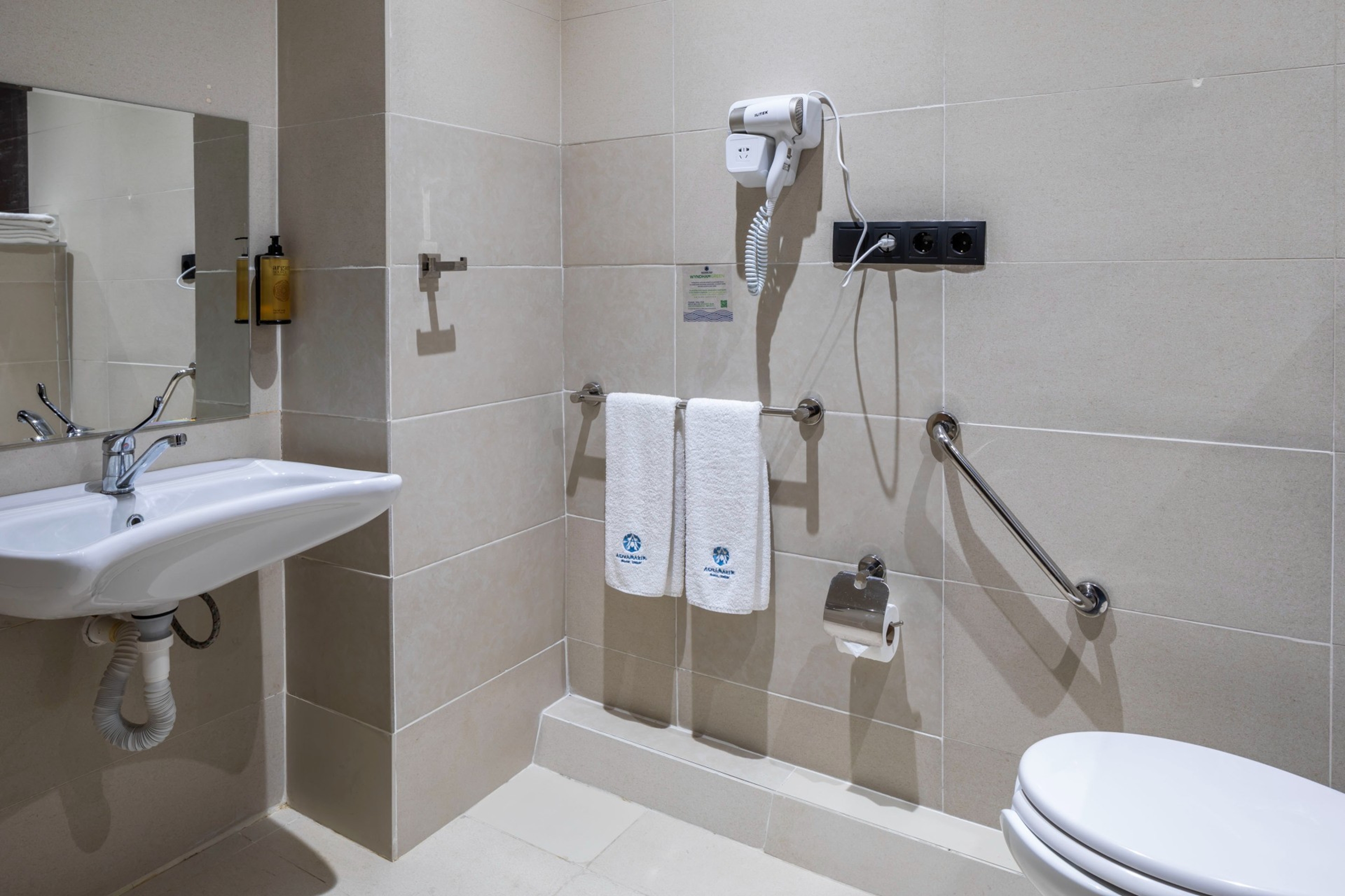 Guest room bath at the Gino Seaside Tbilisi, Trademark Collection by Wyndham in Tbilisi, Other than US/Canada