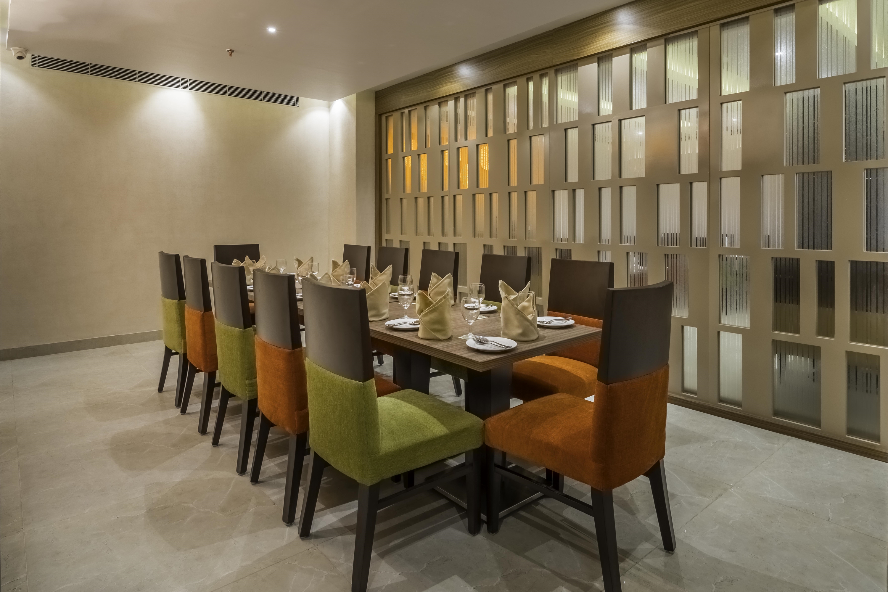 Cygnett Park Meghna Trademark by Wyndham restaurant private dining area in Bongaigaon, Other than US/Canada