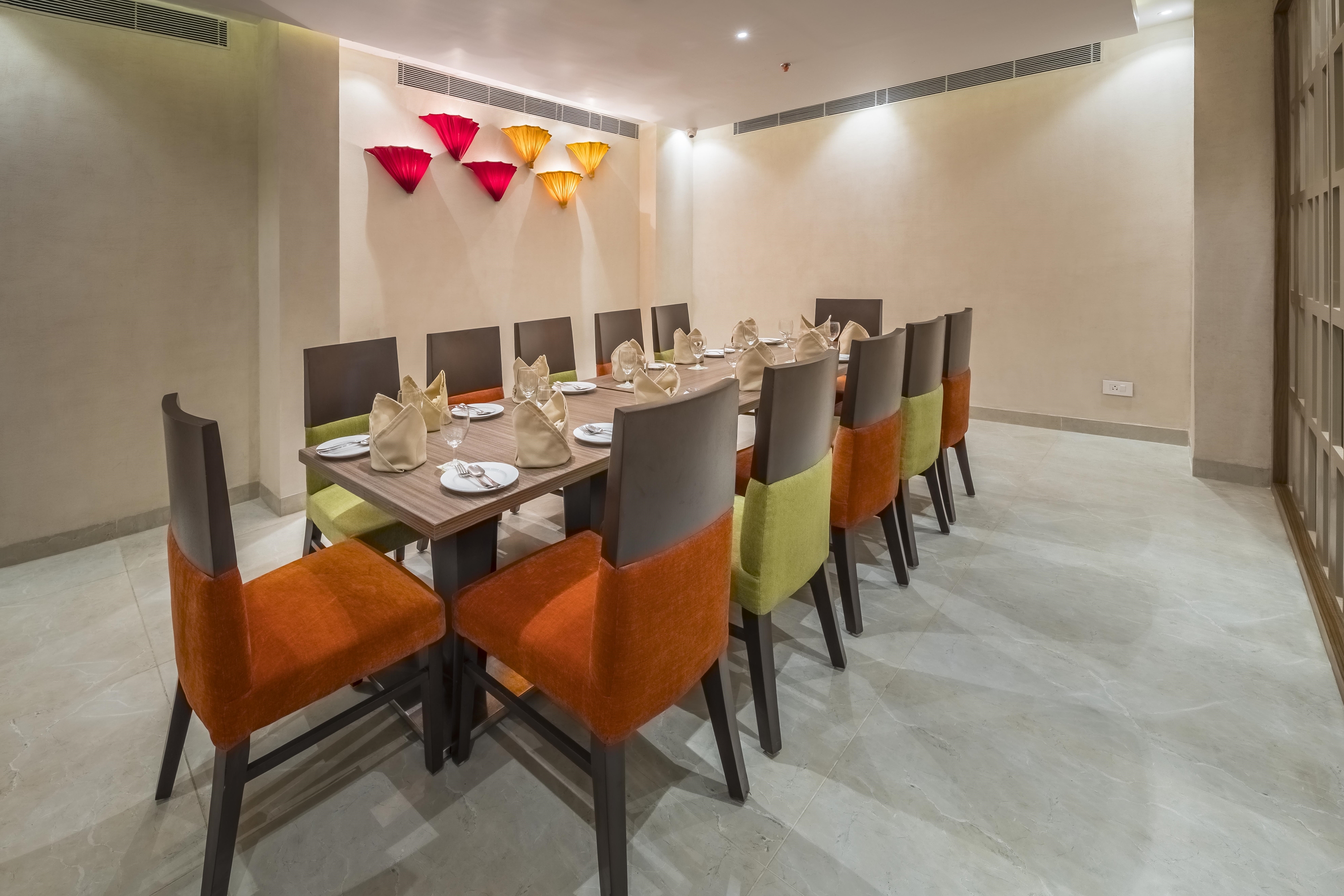 Cygnett Park Meghna Trademark by Wyndham restaurant private dining area in Bongaigaon, Other than US/Canada