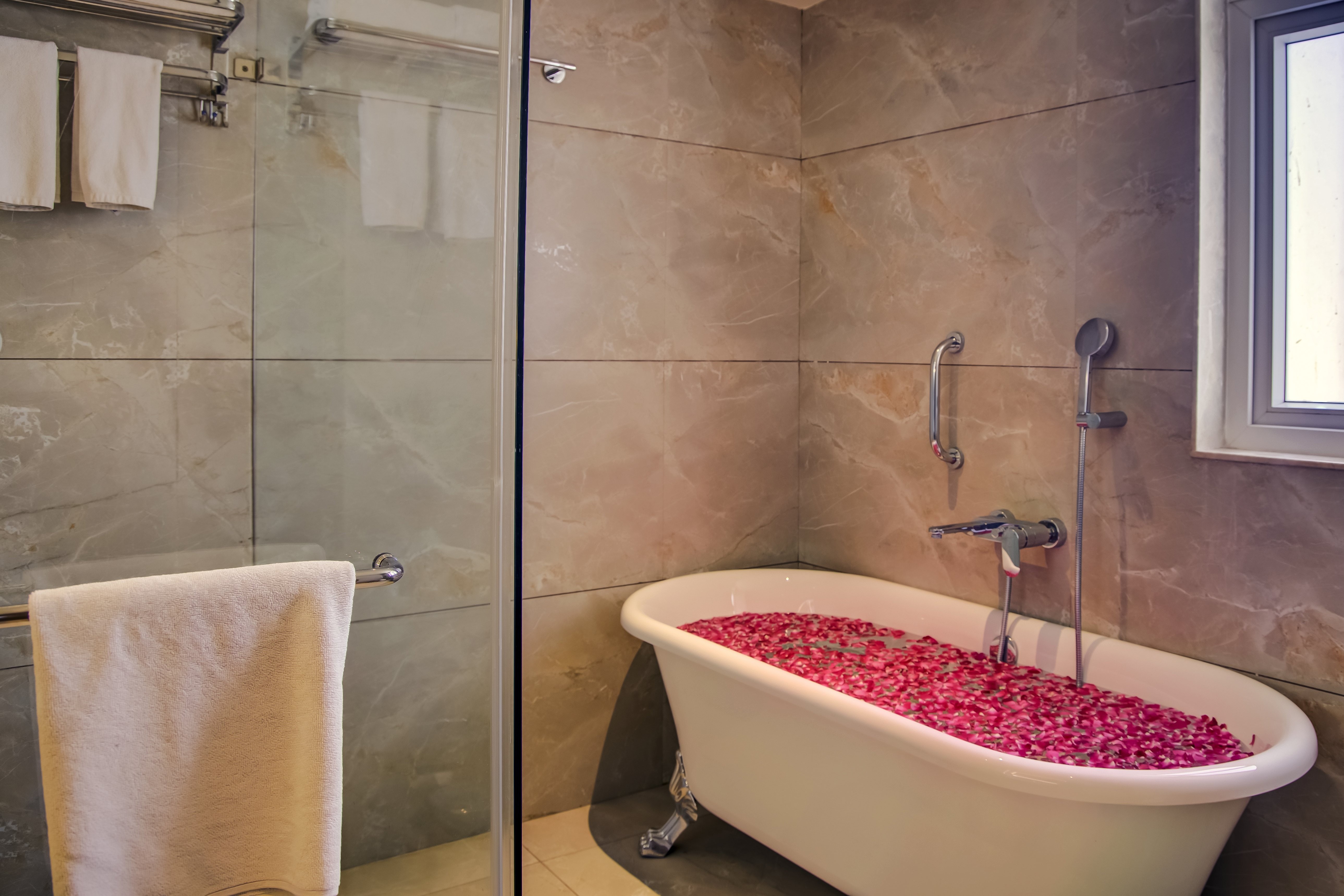 Guest room bath at the Cygnett Park BL, Trademark Collection by Wyndham in Jaipur, Other than US/Canada