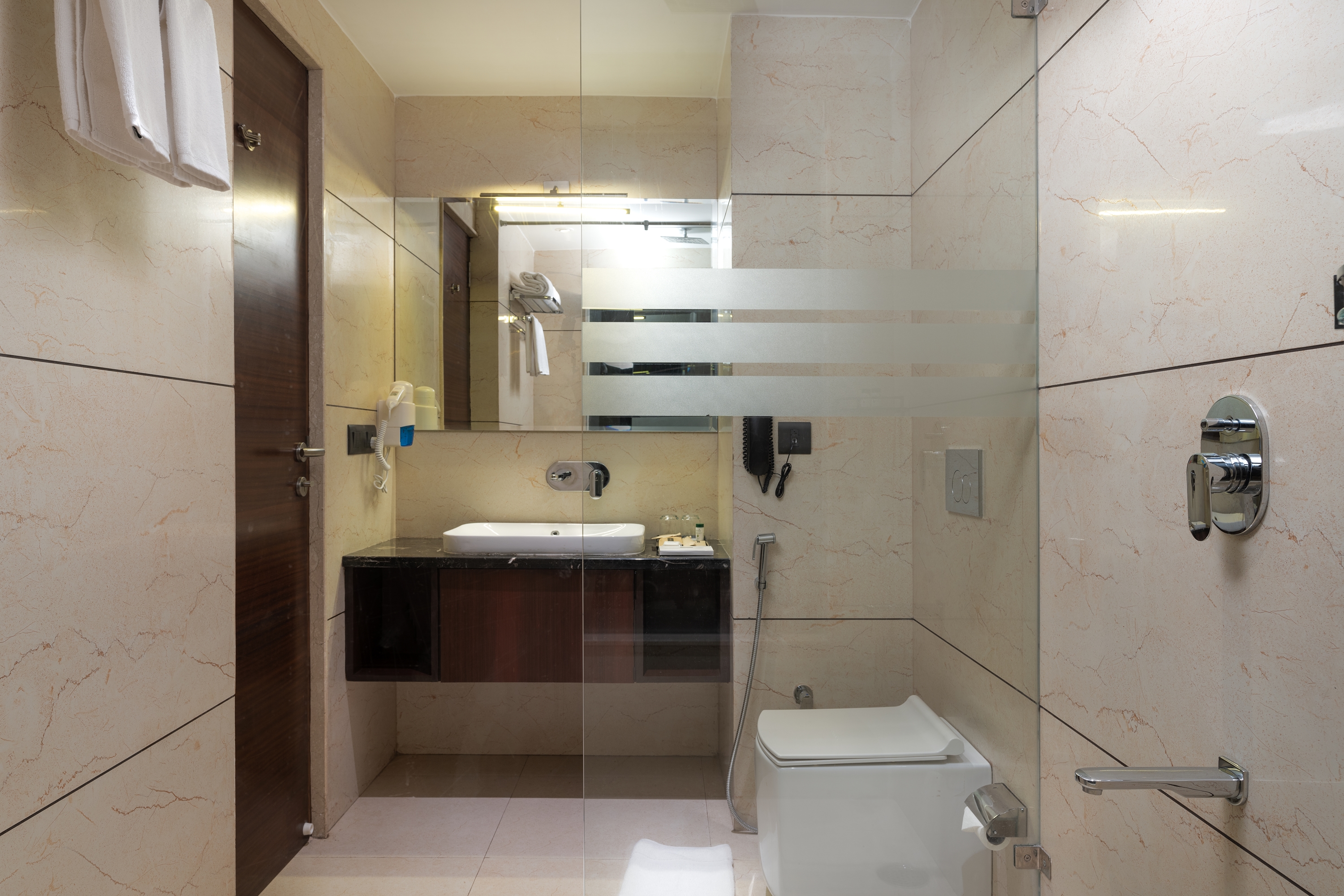 Guest room bath at the Cygnett Park BL, Trademark Collection by Wyndham in Jaipur, Other than US/Canada
