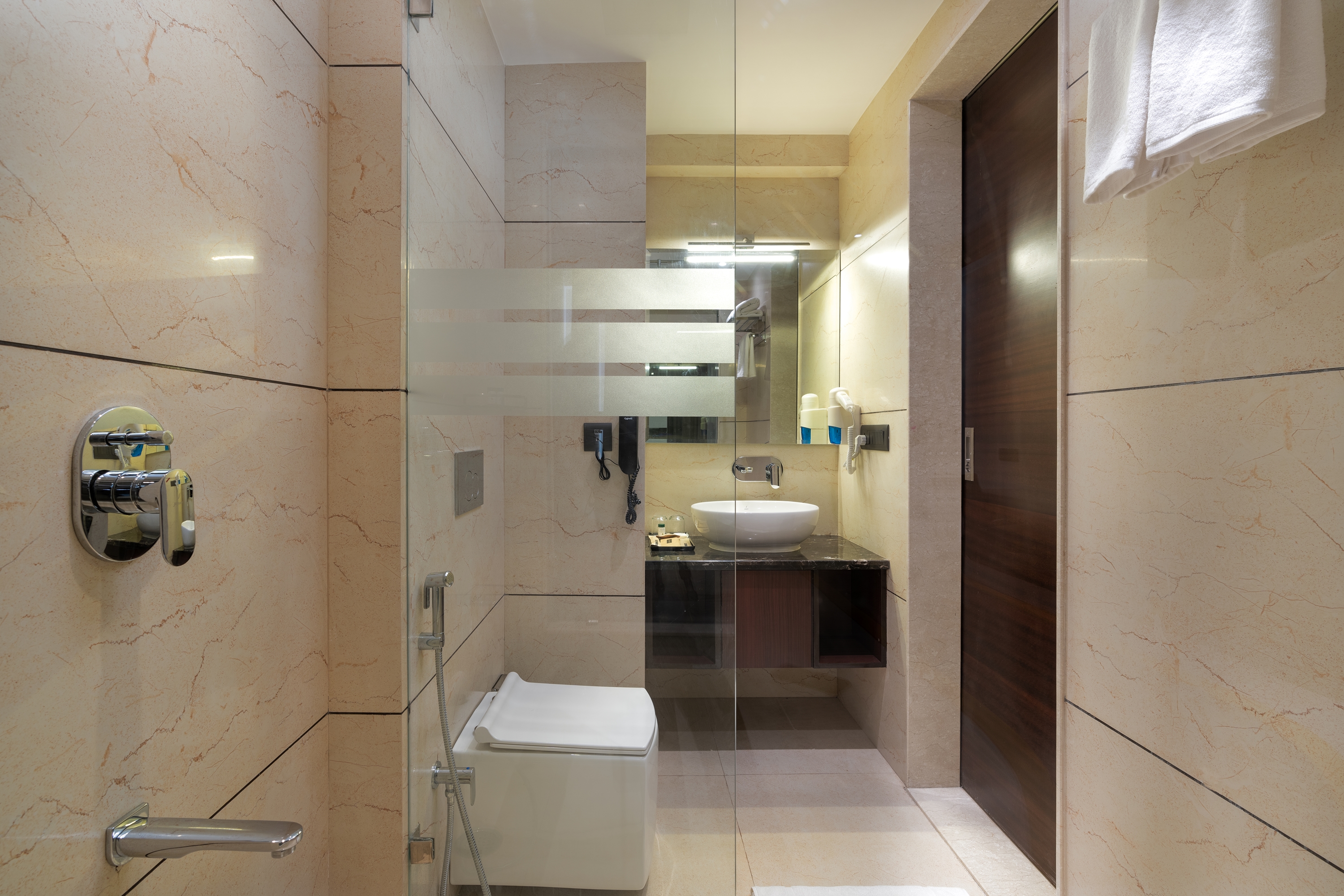 Guest room bath at the Cygnett Park BL, Trademark Collection by Wyndham in Jaipur, Other than US/Canada