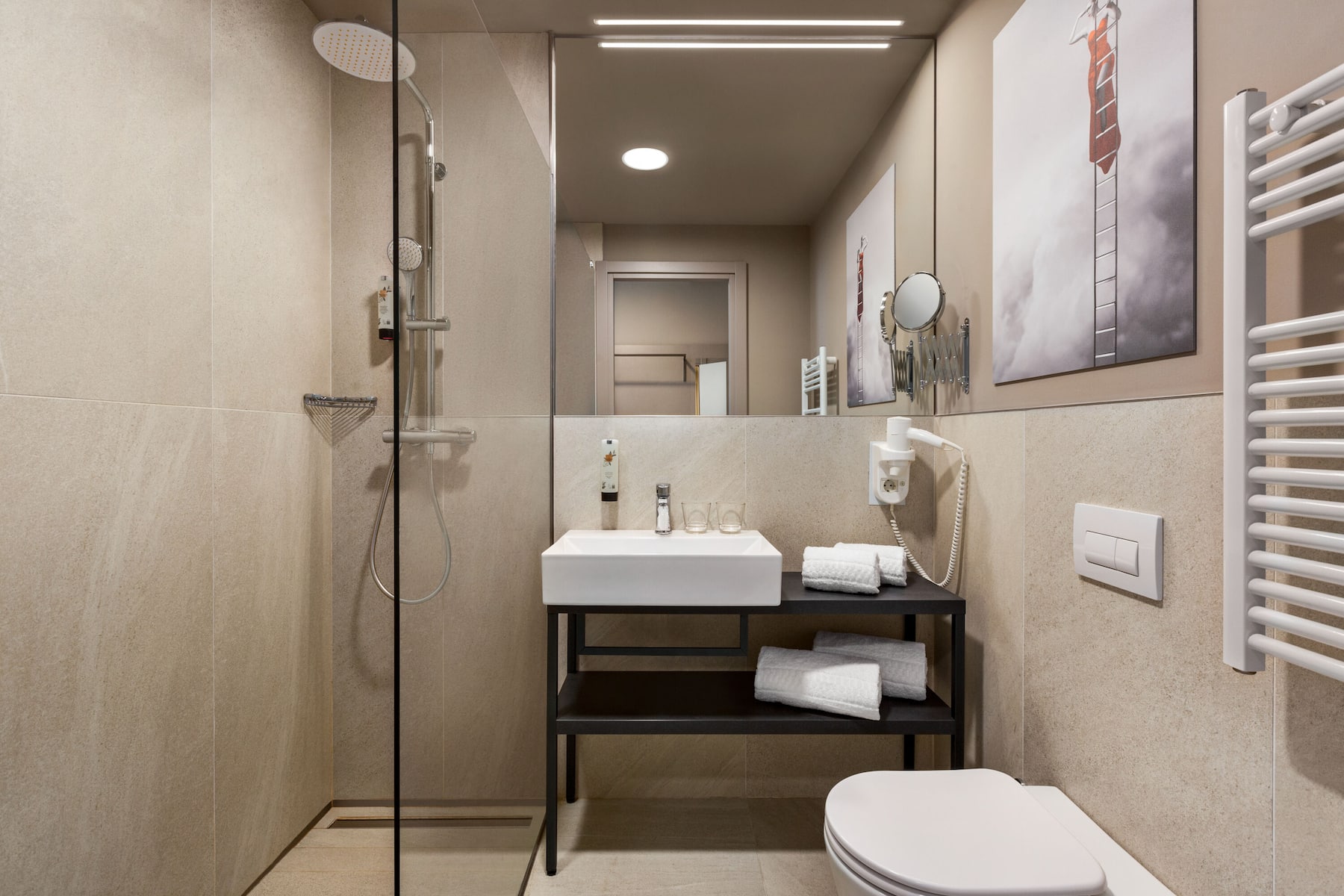 Guest room bath at the Amedia Milan, Trademark Collection by Wyndham in Milano, Other than US/Canada
