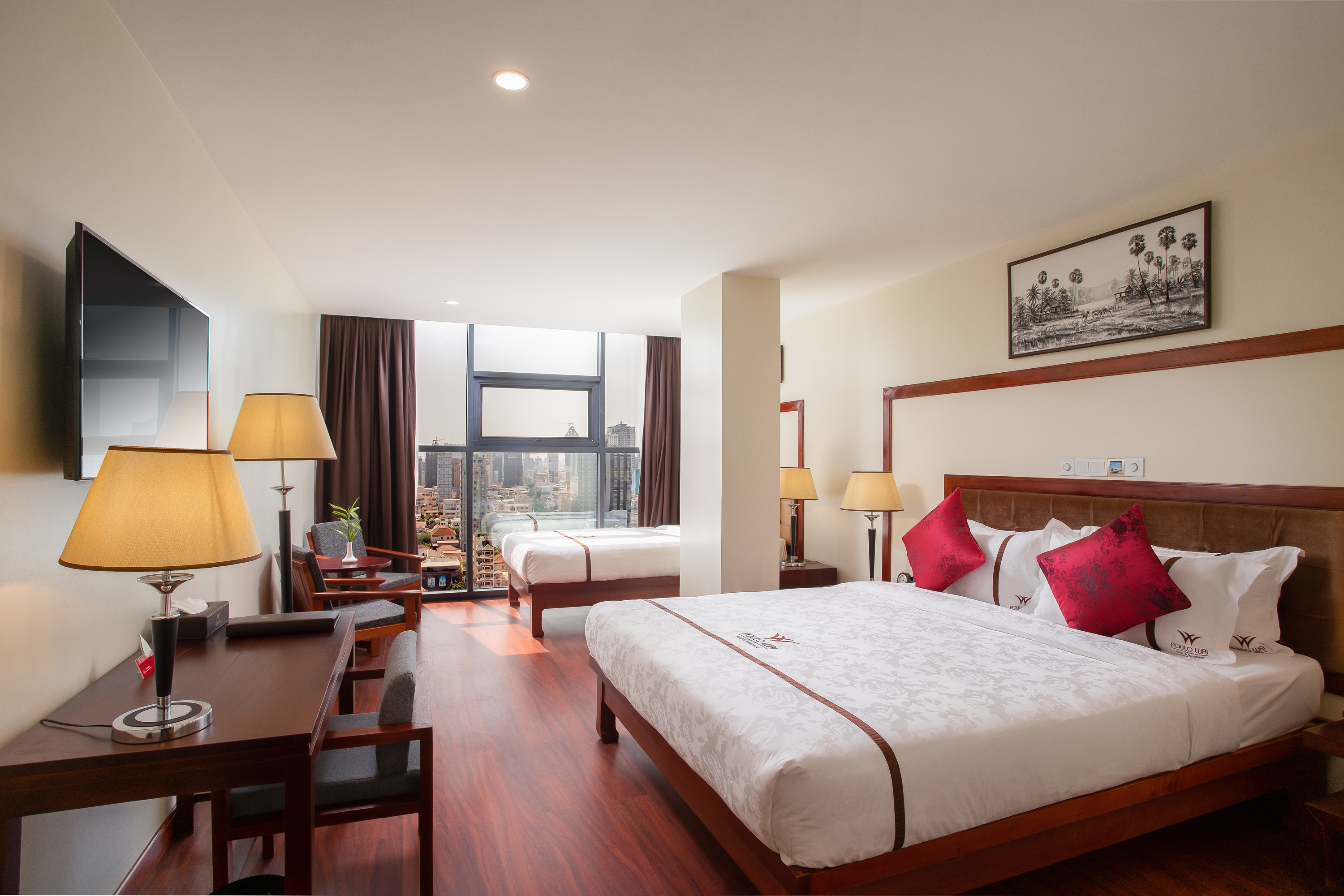 Guest room at the Poulo Wai Hotel, Trademark Collection by Wyndham in Phnom Penh, Other than US/Canada