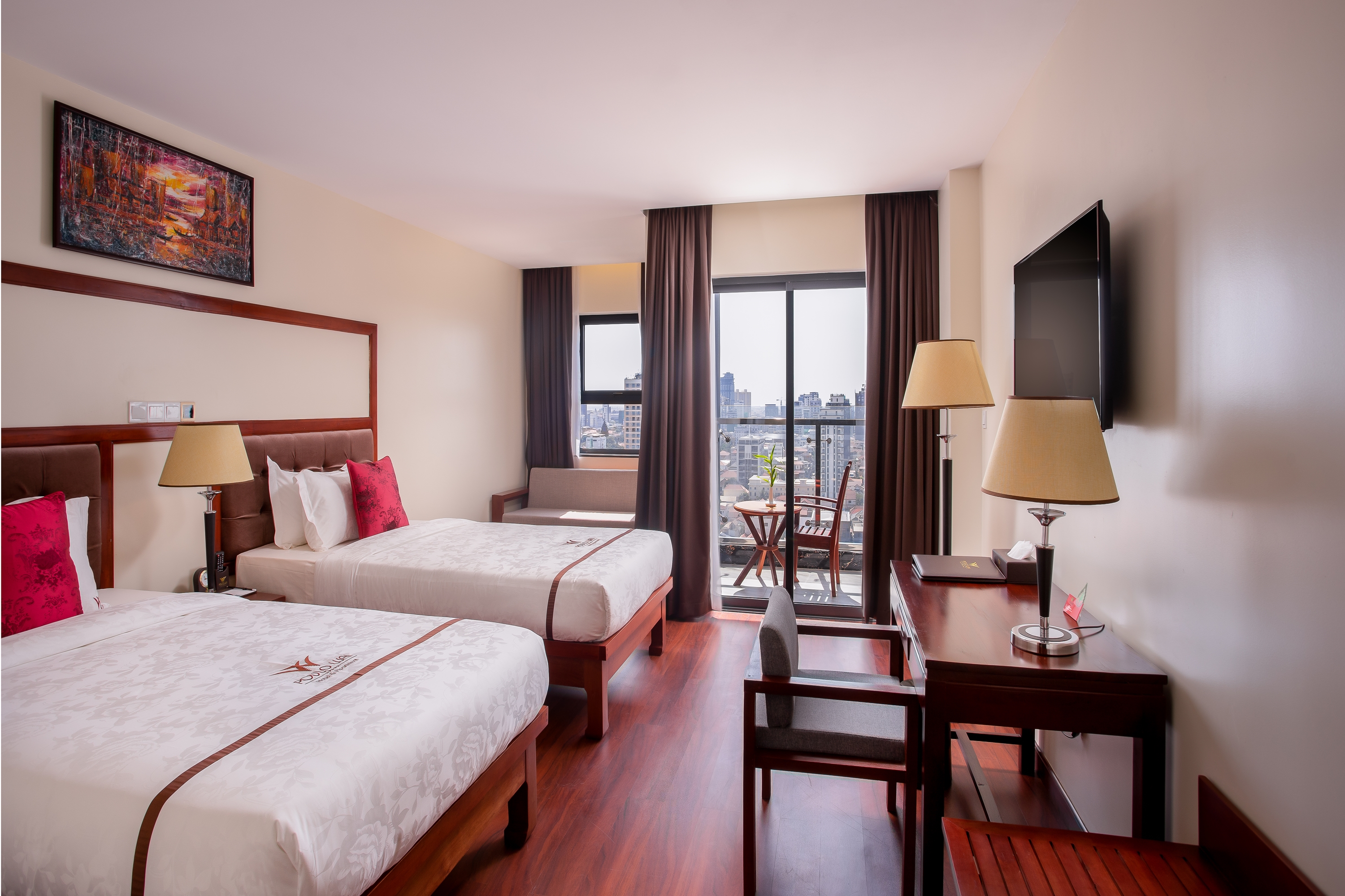 Guest room at the Poulo Wai Hotel, Trademark Collection by Wyndham in Phnom Penh, Other than US/Canada