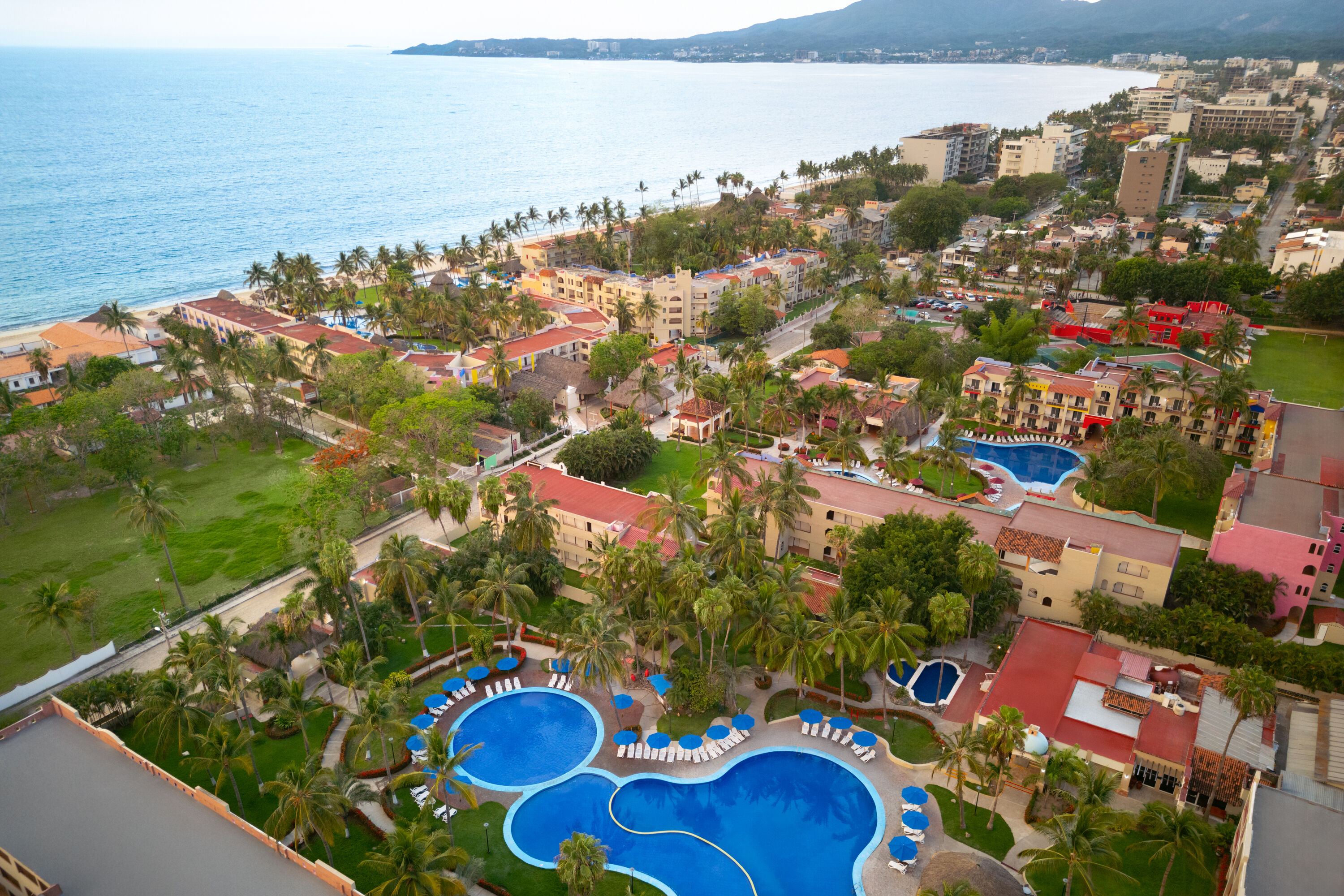Aerial View of Grand Decameron Complex Bucerias, A Trademark All Inclusive hotel in Bucerias, Other than US/Canada