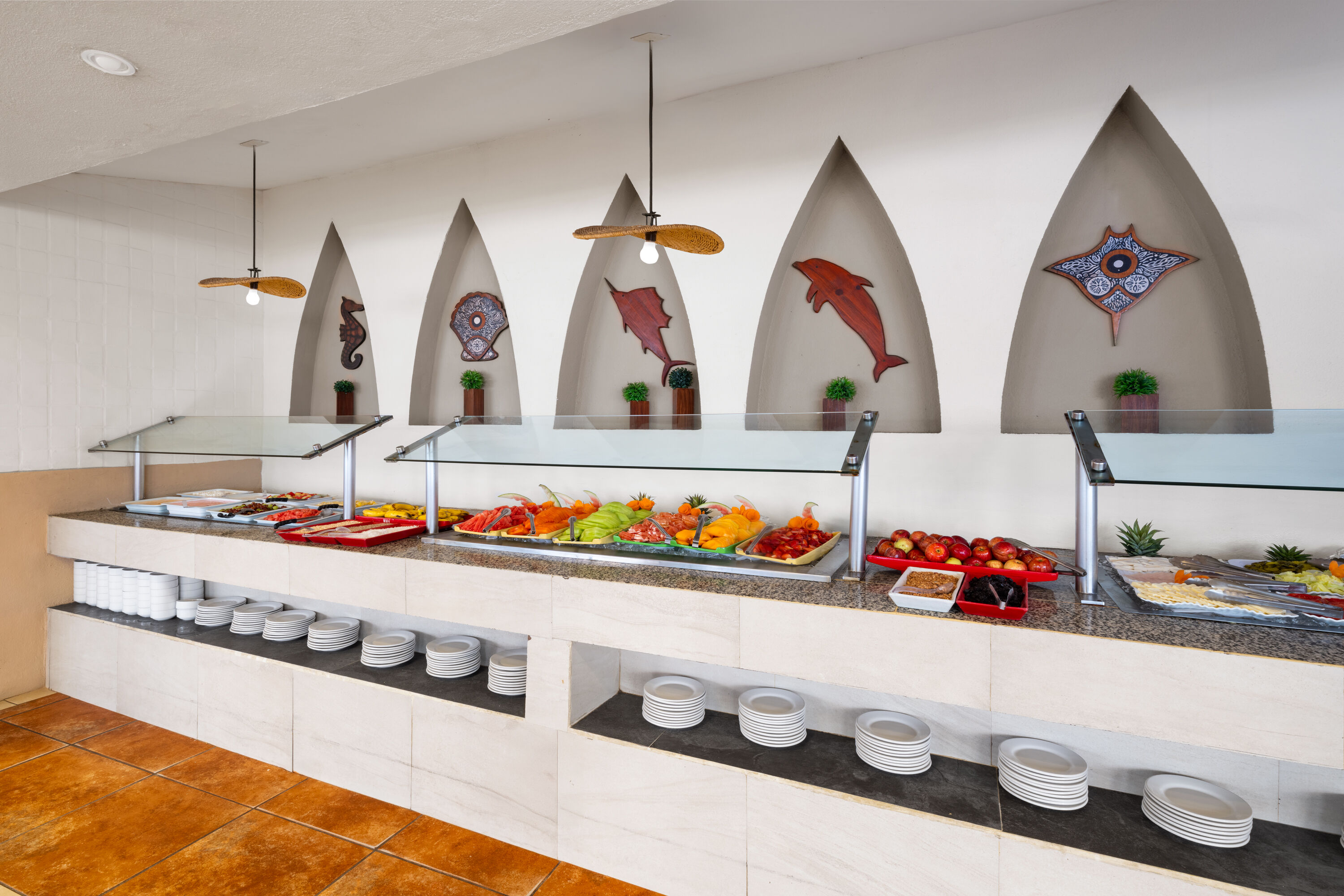 Grand Decameron Complex Bucerias, A Trademark All Inclusive restaurant buffet in Bucerias, Other than US/Canada