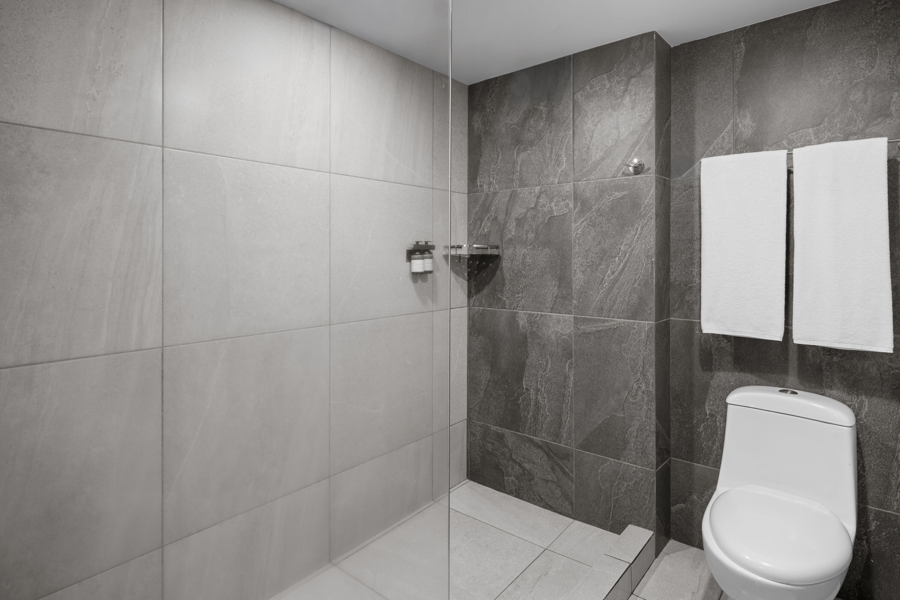 Guest room bath at the Hotel MX lagunilla CDMX, Trademark Collection by Wyndham in Mexico CIty, Other than US/Canada