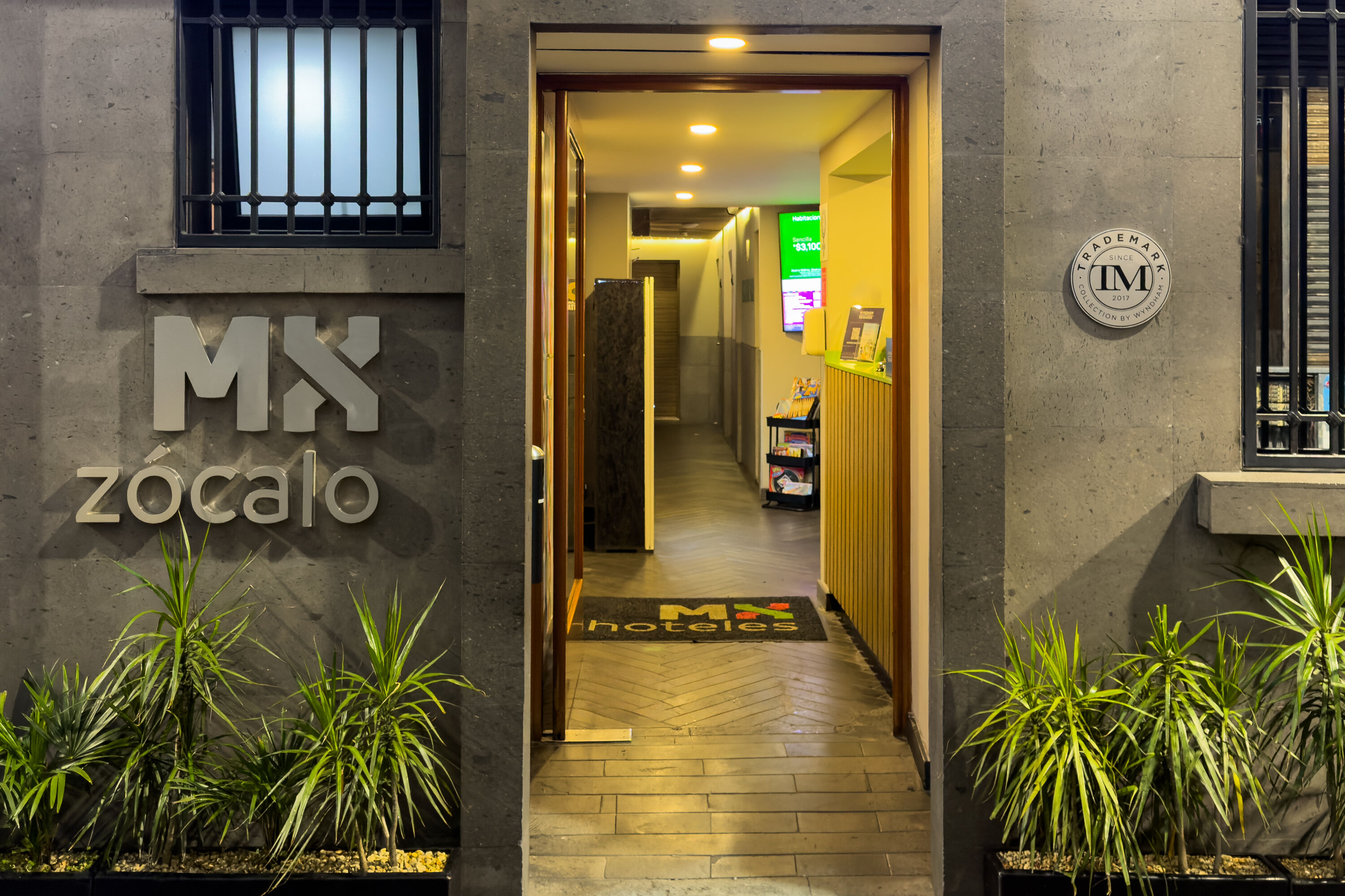 Exterior Dusk Image of Hotel MX zocalo CDMX, Trademark Collection by Wyndham hotel in Mexico City, Other than US/Canada