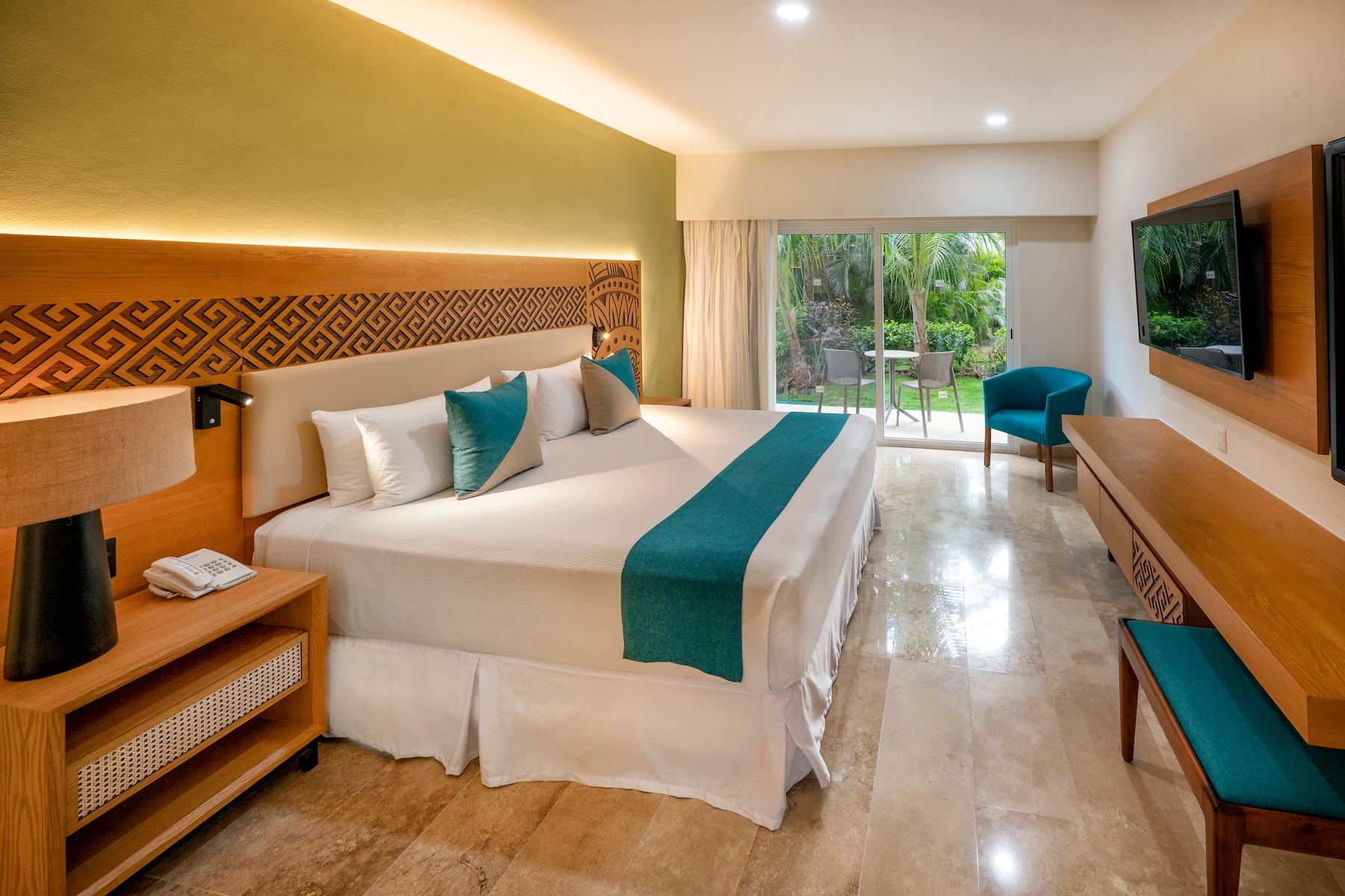 Guest room at the Viva Azteca by Wyndham, A Trademark All Inclusive Resort in Playa del Carmen, Other than US/Canada