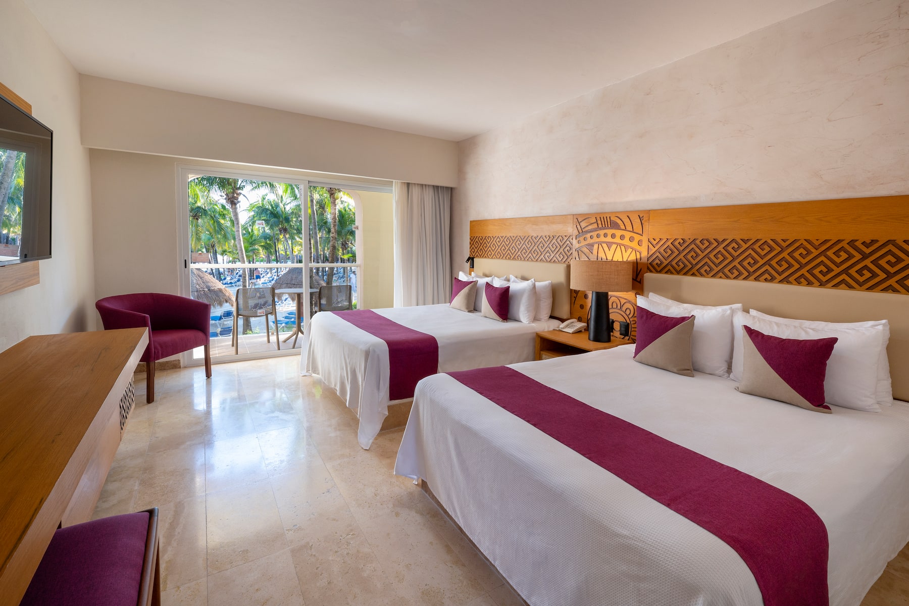 Guest room at the Viva Azteca by Wyndham, A Trademark All Inclusive Resort in Playa del Carmen, Other than US/Canada