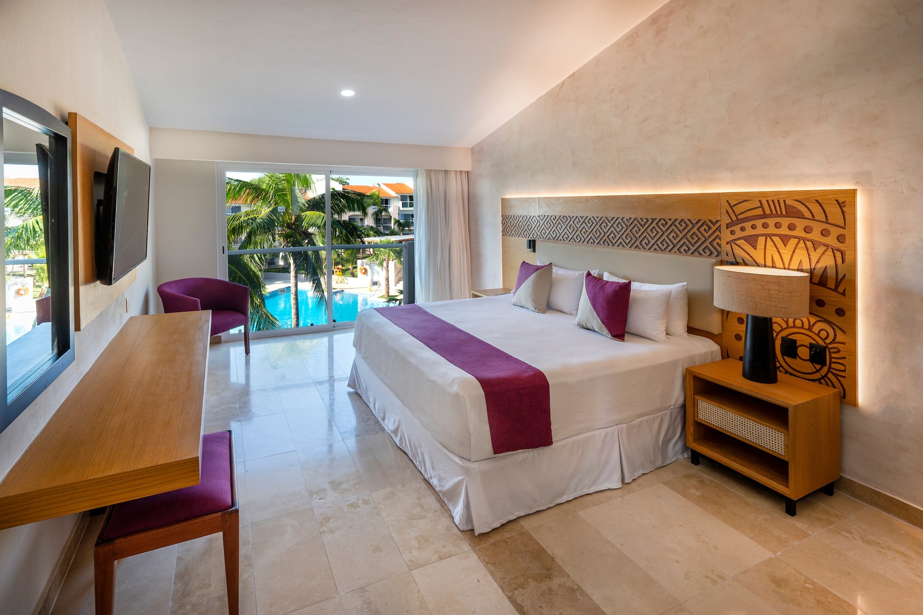 Guest room at the Viva Azteca by Wyndham, A Trademark All Inclusive Resort in Playa del Carmen, Other than US/Canada