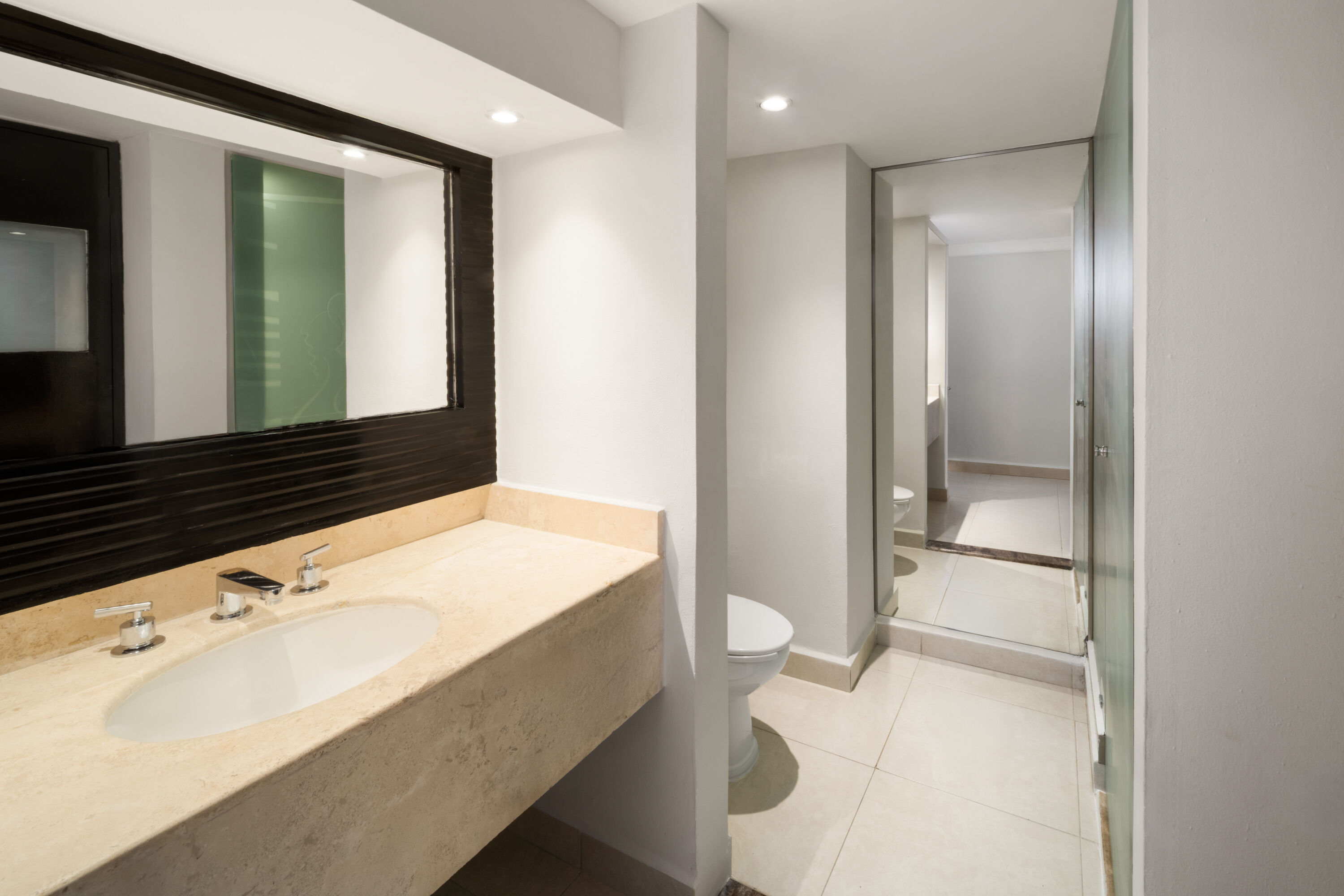 Guest room bath at the Grand Decameron Los Cabos, A Trademark All Inclusive Resort in San Jose del Cabo, Other than US/Canada