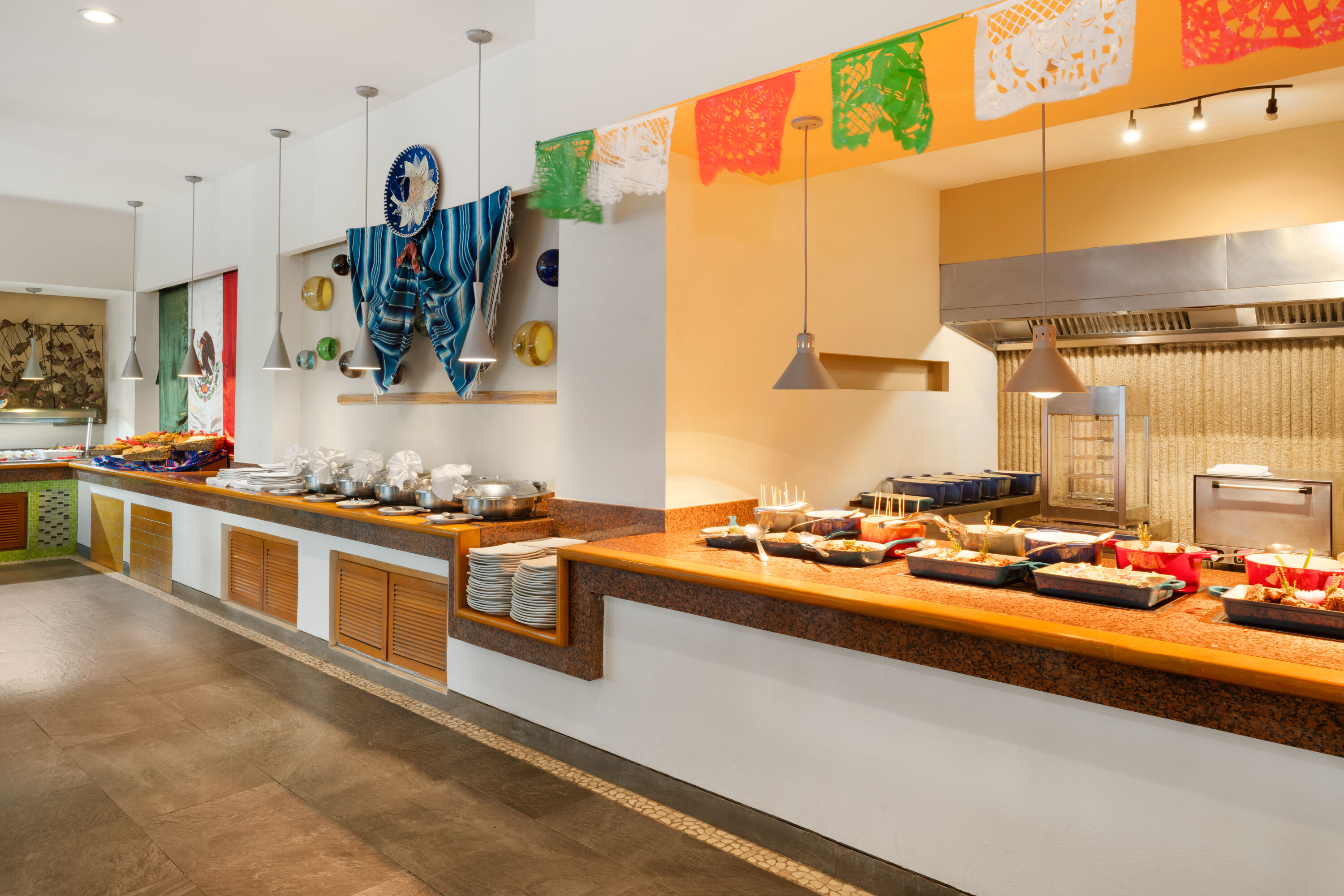 Grand Decameron Los Cabos, A Trademark All Inclusive Resort restaurant buffet in San Jose del Cabo, Other than US/Canada