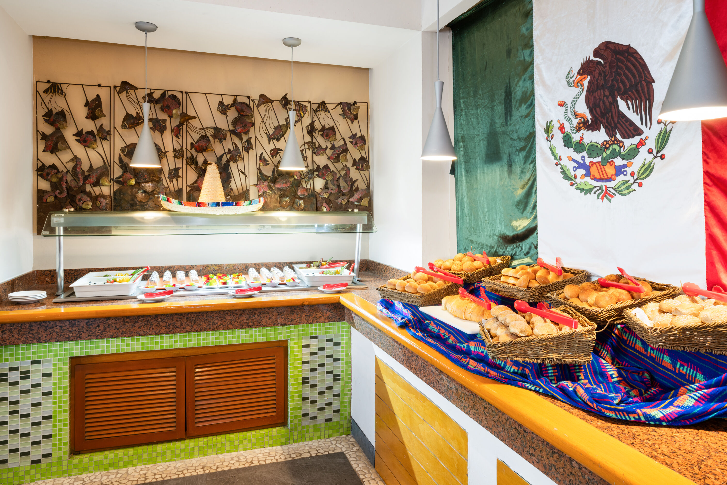 Grand Decameron Los Cabos, A Trademark All Inclusive Resort restaurant buffet in San Jose del Cabo, Other than US/Canada