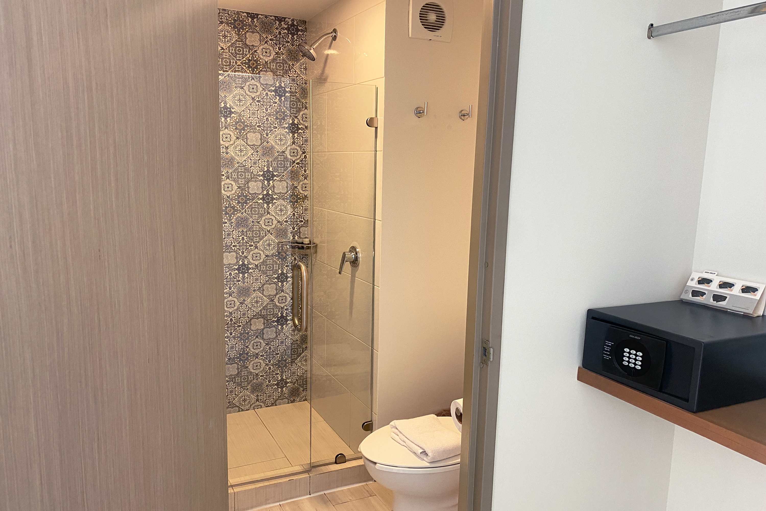 Guest room bath at the Siente Tulum & Cenote Club, a Trademark by Wyndham Hotel in Tulum, Other than US/Canada