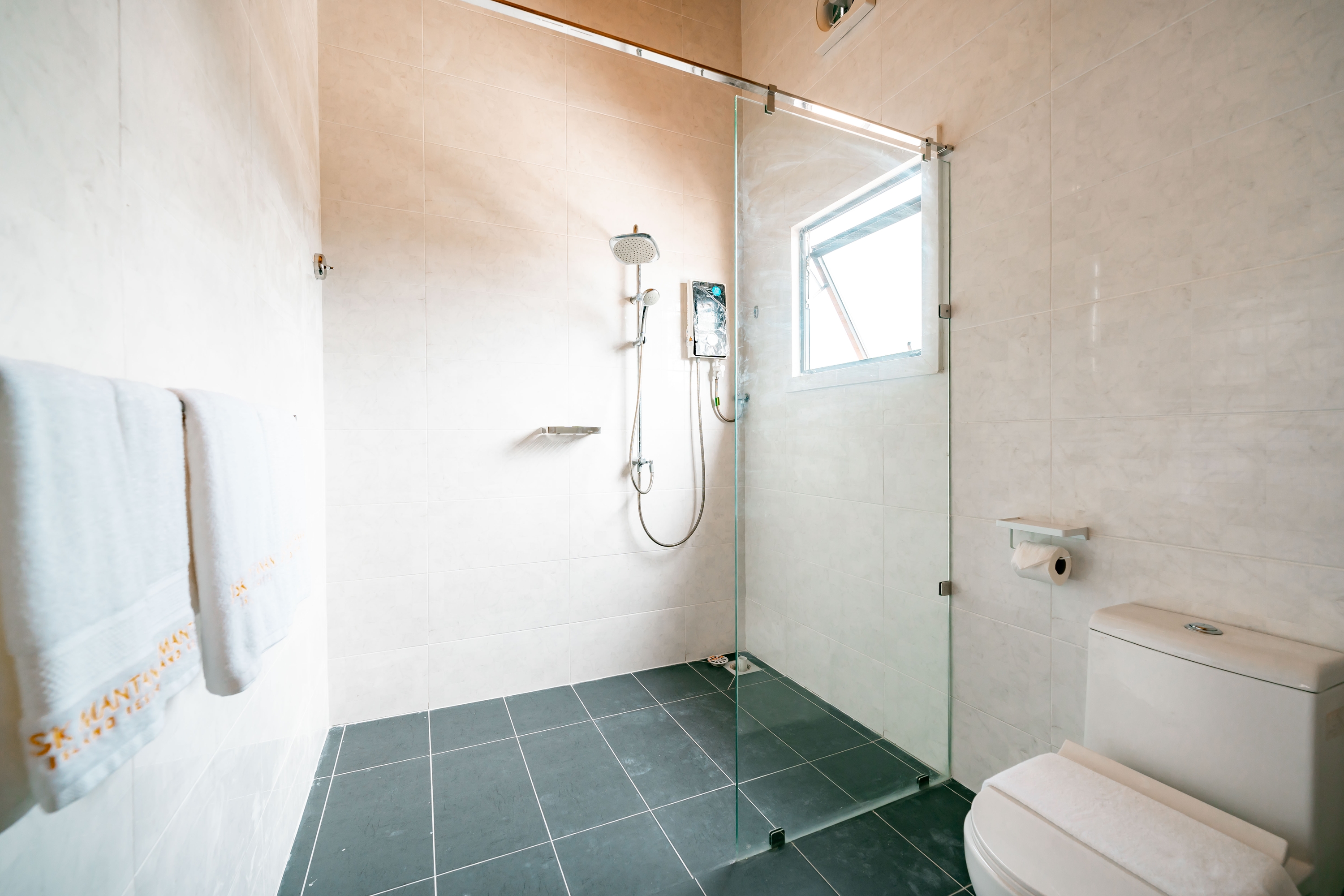 Guest room bath at the JSK Mantanani Island Resorts Trademark by Wyndham in Kota Belud, Other than US/Canada
