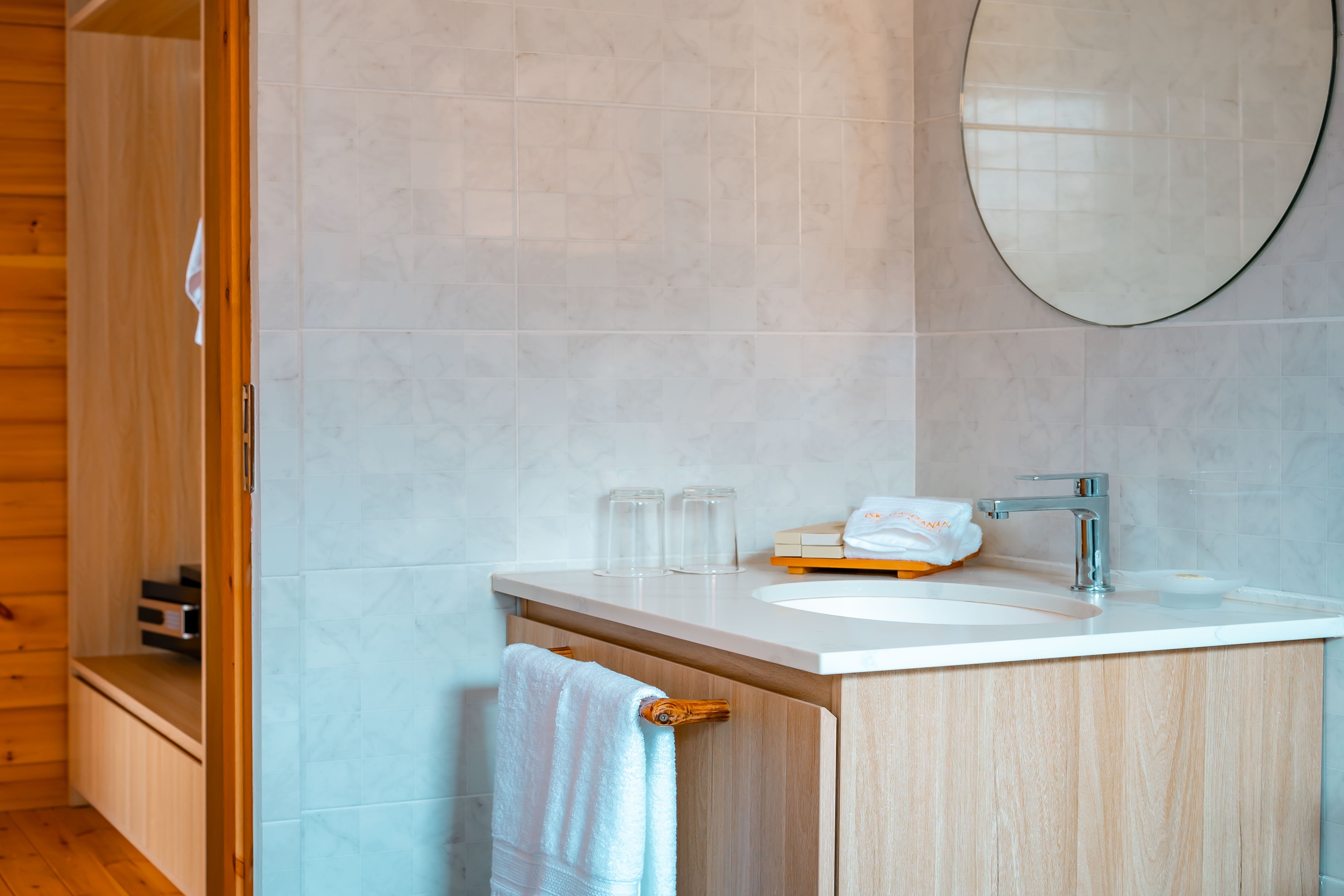 Guest room bath at the JSK Mantanani Island Resorts Trademark by Wyndham in Kota Belud, Other than US/Canada