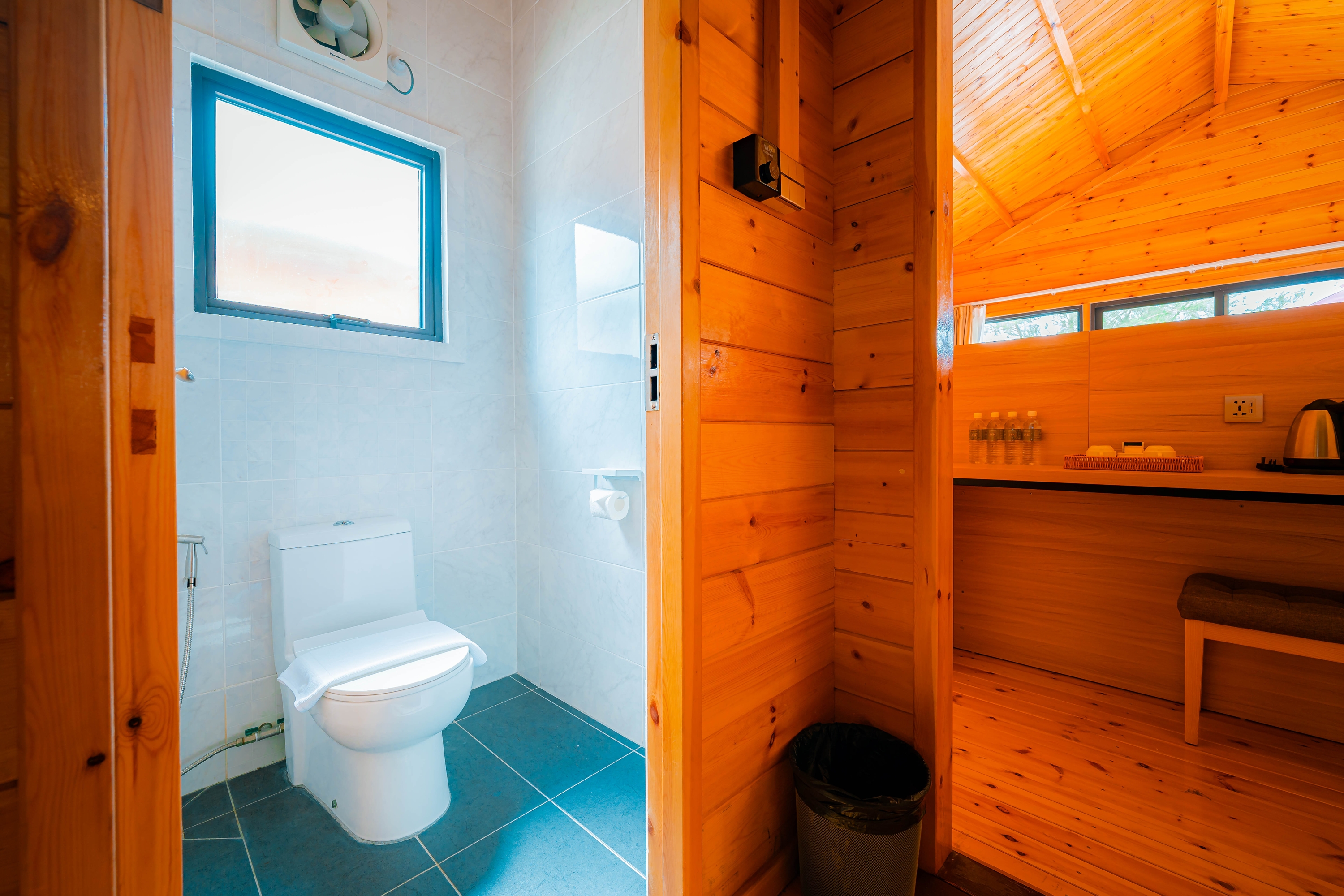 Guest room bath at the JSK Mantanani Island Resorts Trademark by Wyndham in Kota Belud, Other than US/Canada