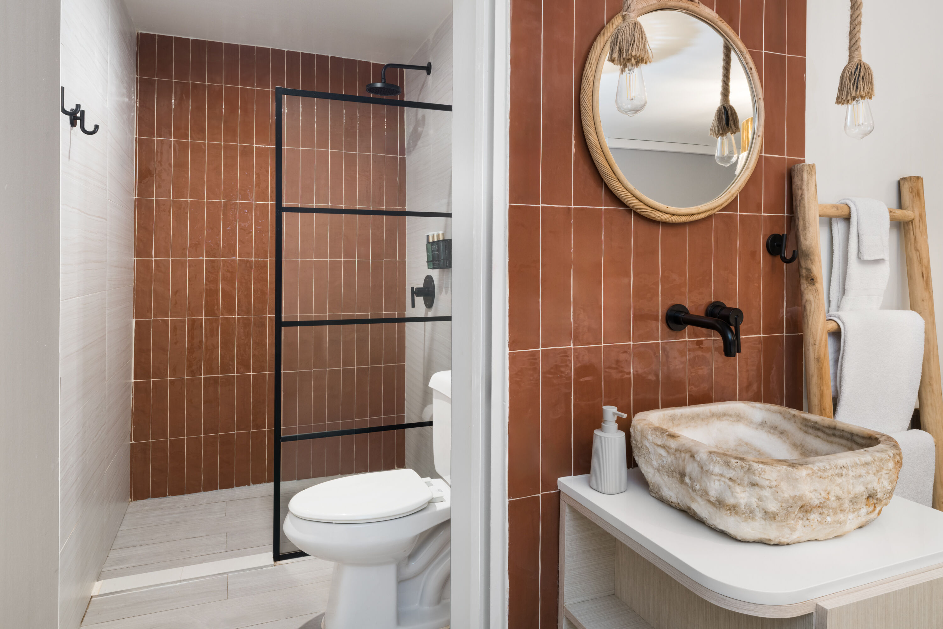 Guest room bath at the Bali Hotel Adults Only Isla Verde, a Trademark by Wyndham in Carolina, Other than US/Canada