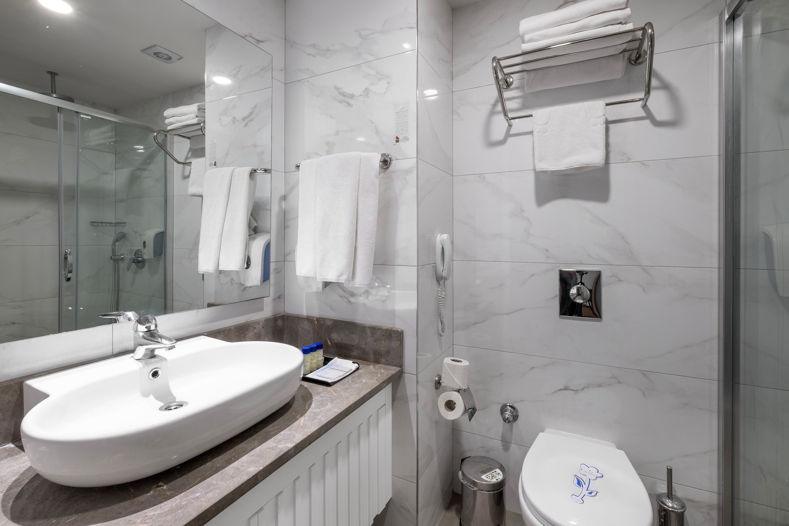 Guest room bath at the Long Beach Alanya, Trademark Collection by Wyndham in Alanya, Other than US/Canada