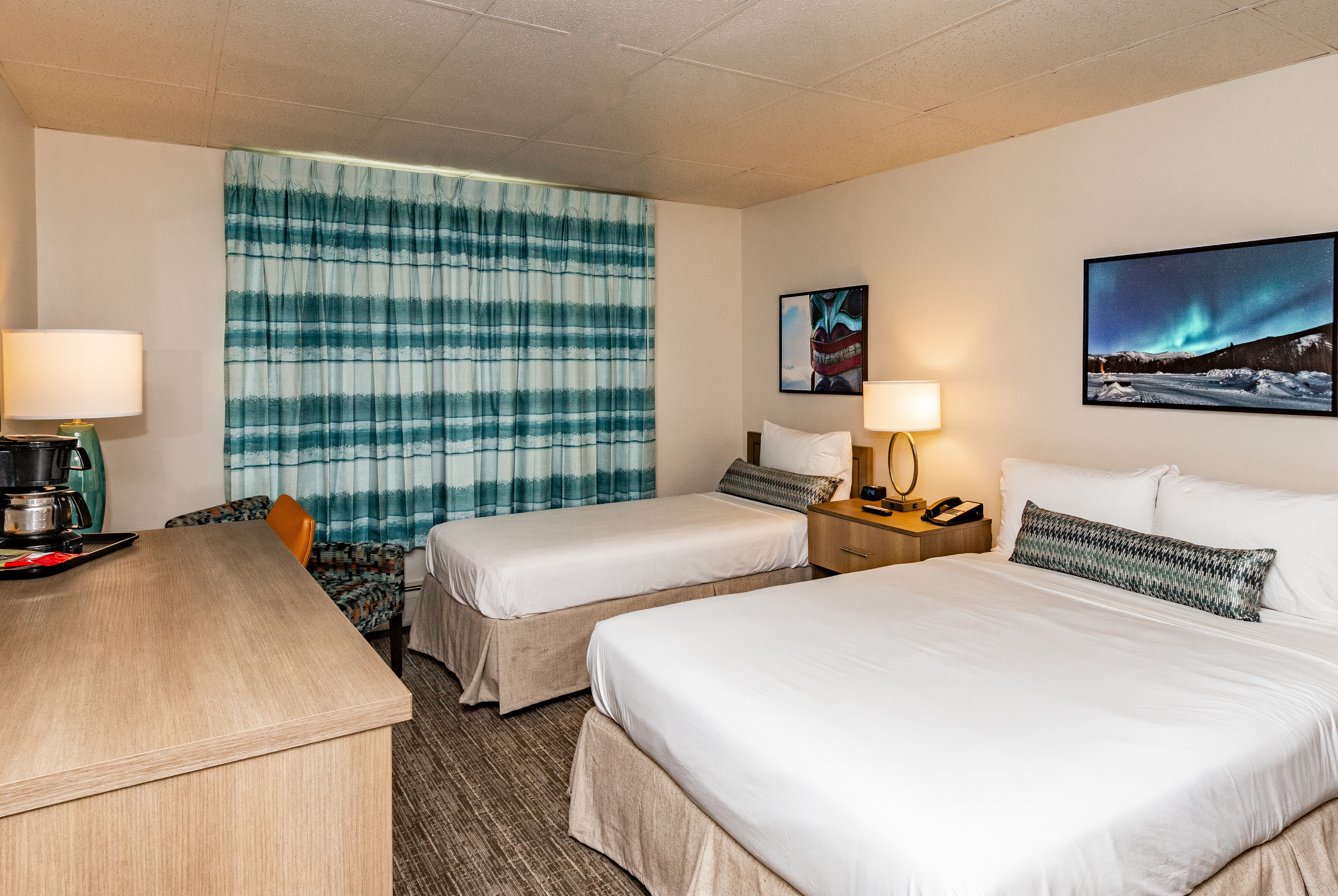 Guest room at the Bridgewater Hotel, Trademark Collection by Wyndham in Fairbanks, Alaska