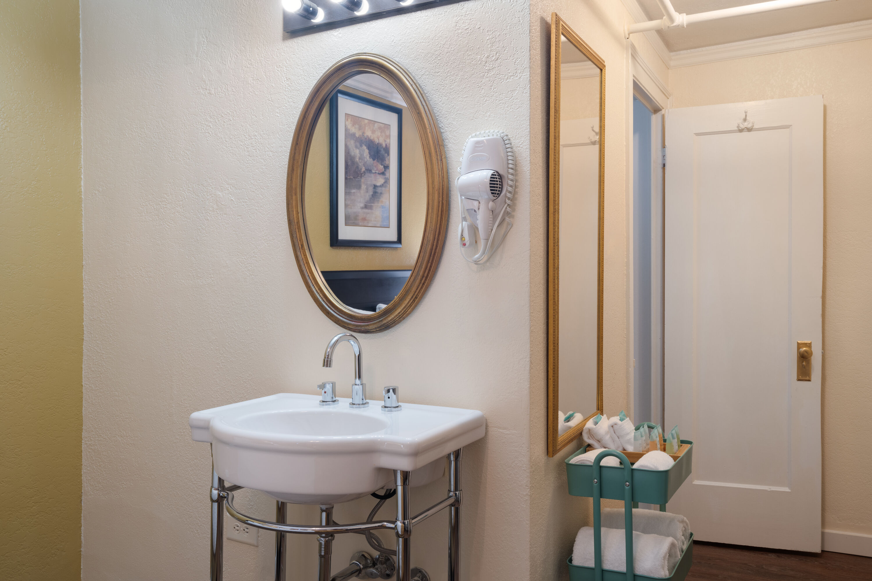 Guest room bath at the Gilmore Hotel, Trademark Collection by Wyndham in Ketchikan, Alaska