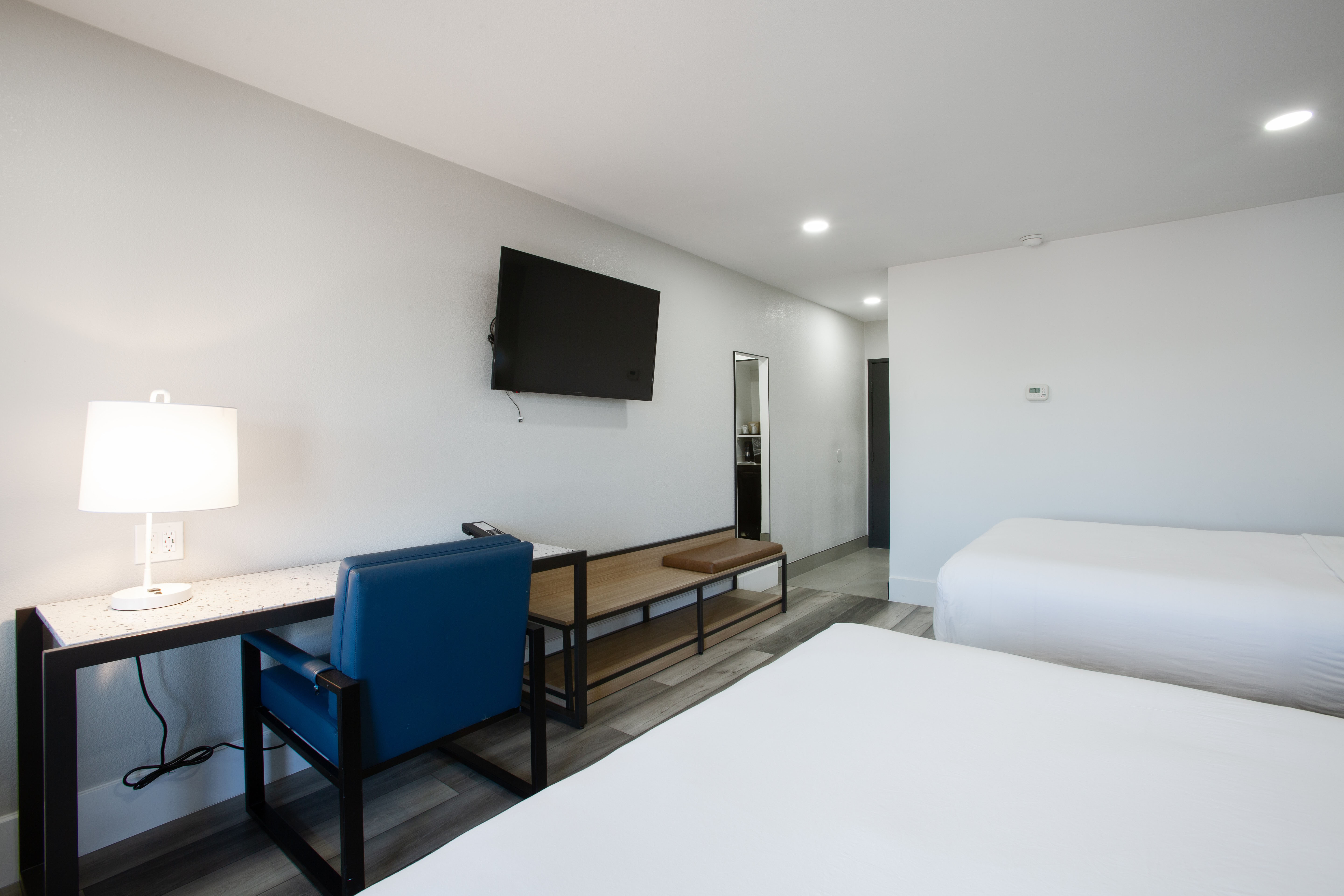 Guest room at the Hotel Elev8 Flagstaff, Trademark Collection by Wyndham in Flagstaff, Arizona