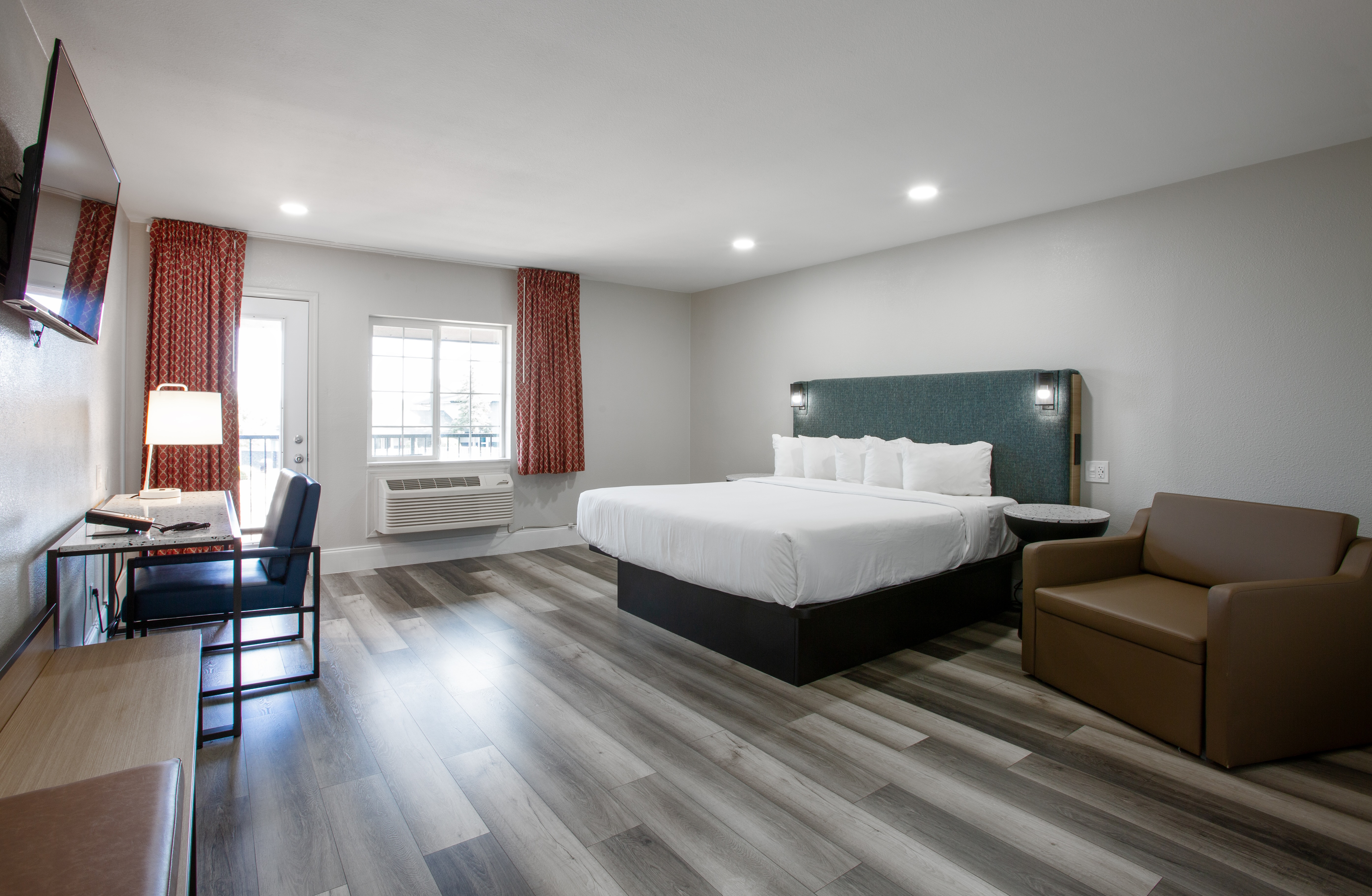 Guest room at the Hotel Elev8 Flagstaff, Trademark Collection by Wyndham in Flagstaff, Arizona