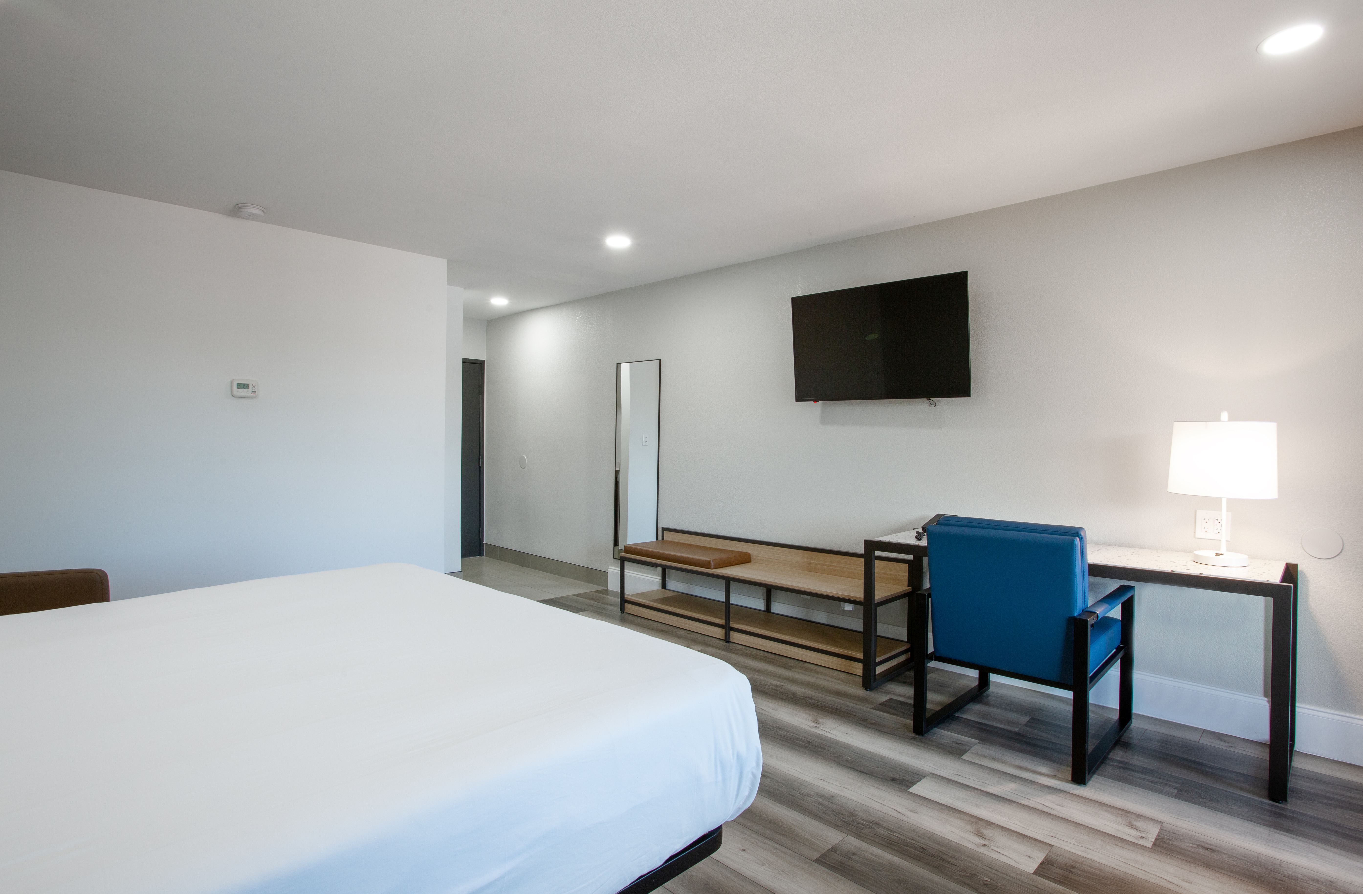 Guest room at the Hotel Elev8 Flagstaff, Trademark Collection by Wyndham in Flagstaff, Arizona