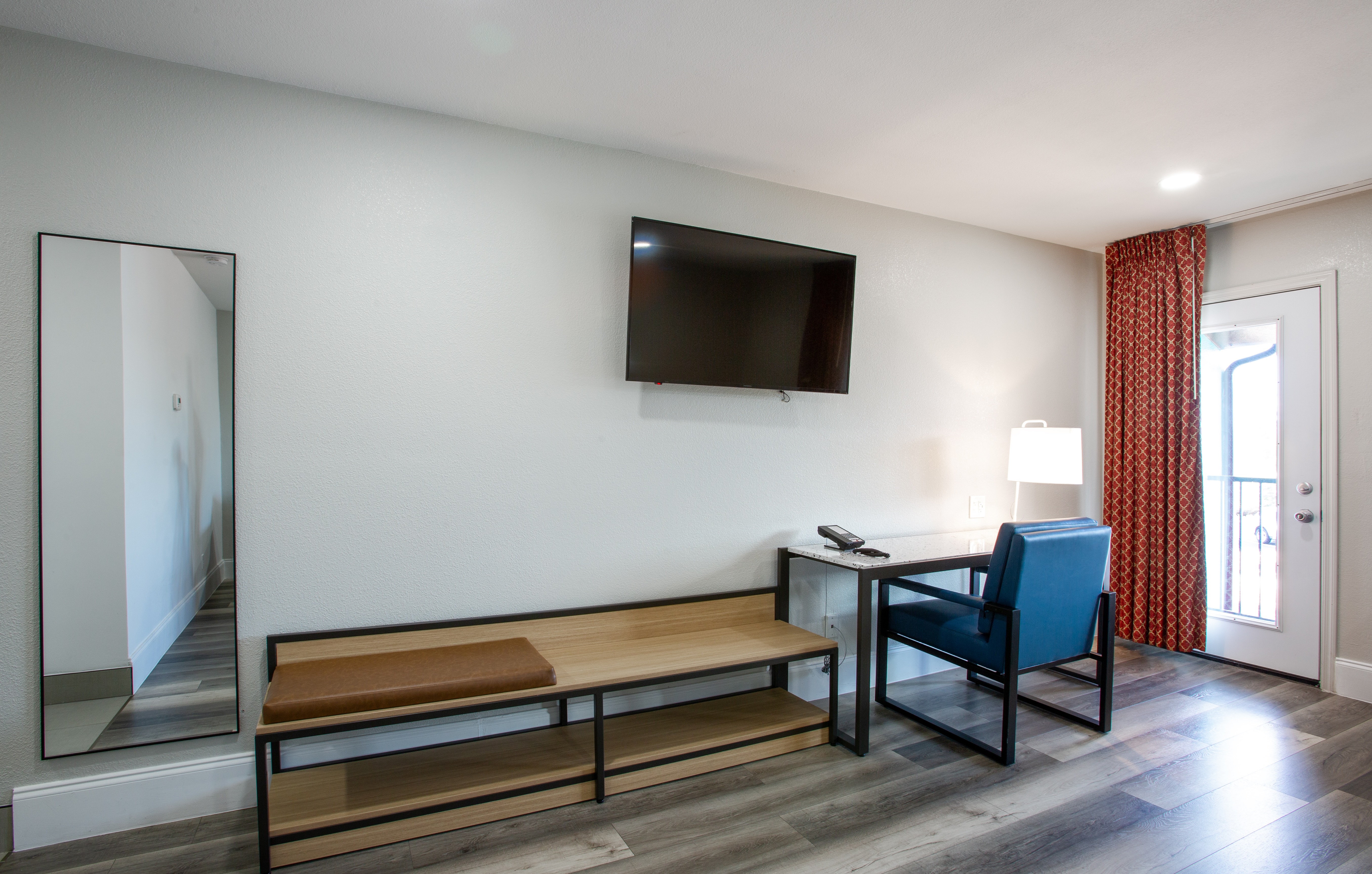 Guest room at the Hotel Elev8 Flagstaff, Trademark Collection by Wyndham in Flagstaff, Arizona