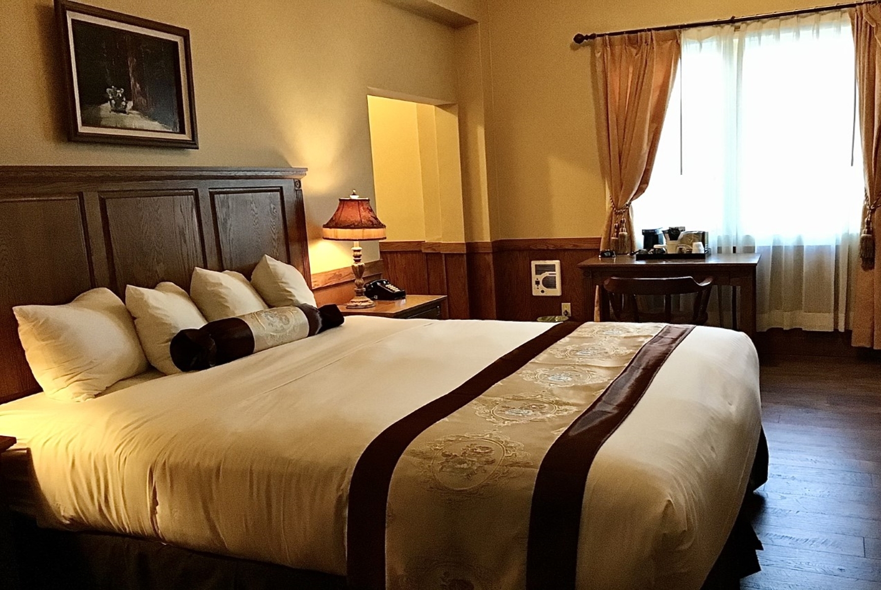 Guest room at the Eureka Inn, Trademark Collection by Wyndham in Eureka, California