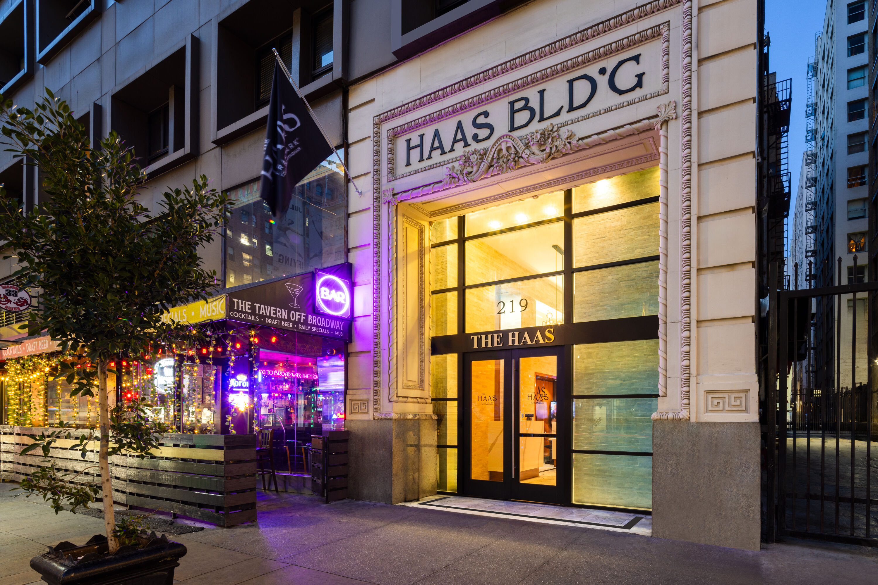 Exterior Dusk Image of The Haas, Trademark Collection by Wyndham hotel in Los Angeles, California