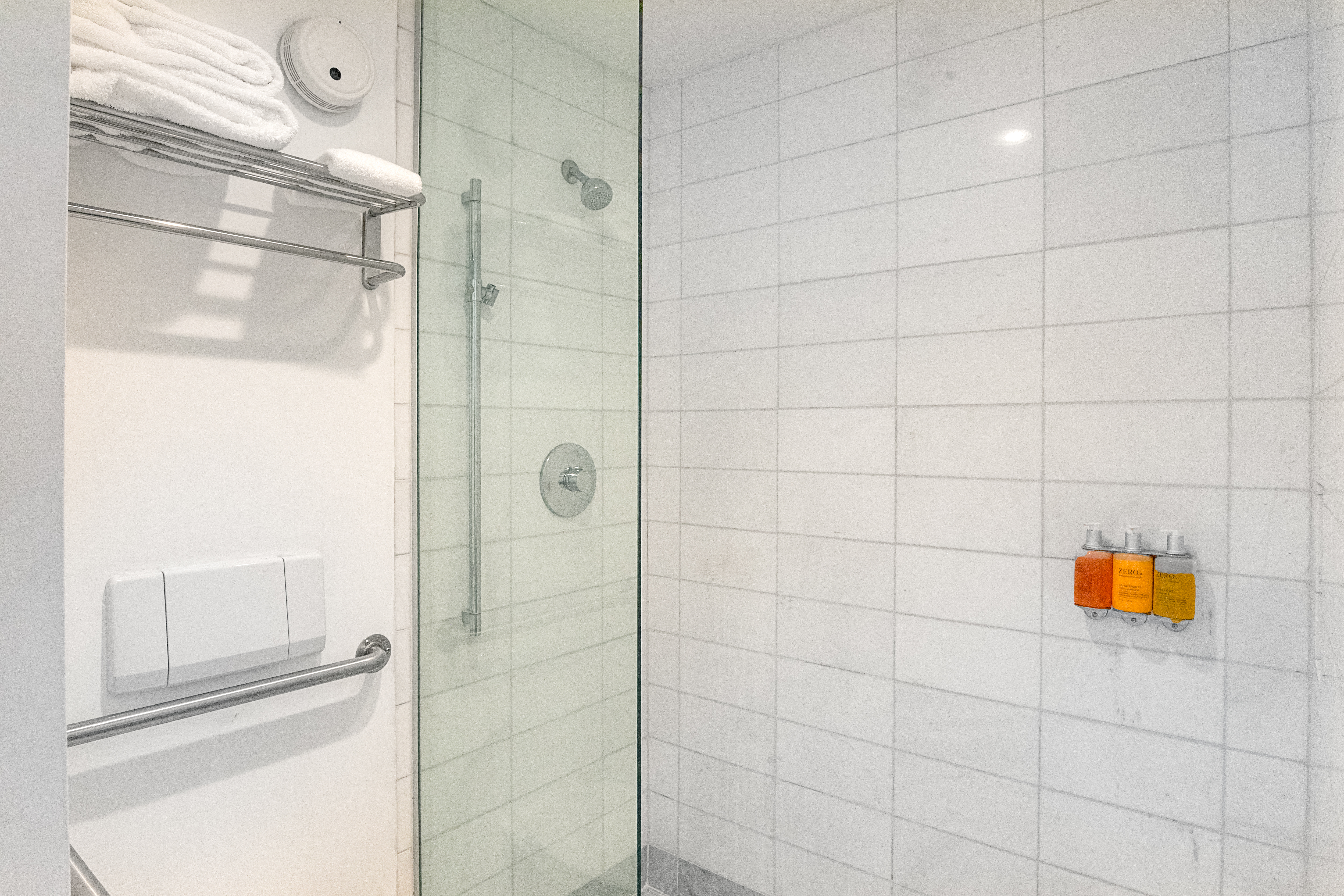 Guest room bath at the The O Hotel, Trademark Collection by Wyndham in Los Angeles, California