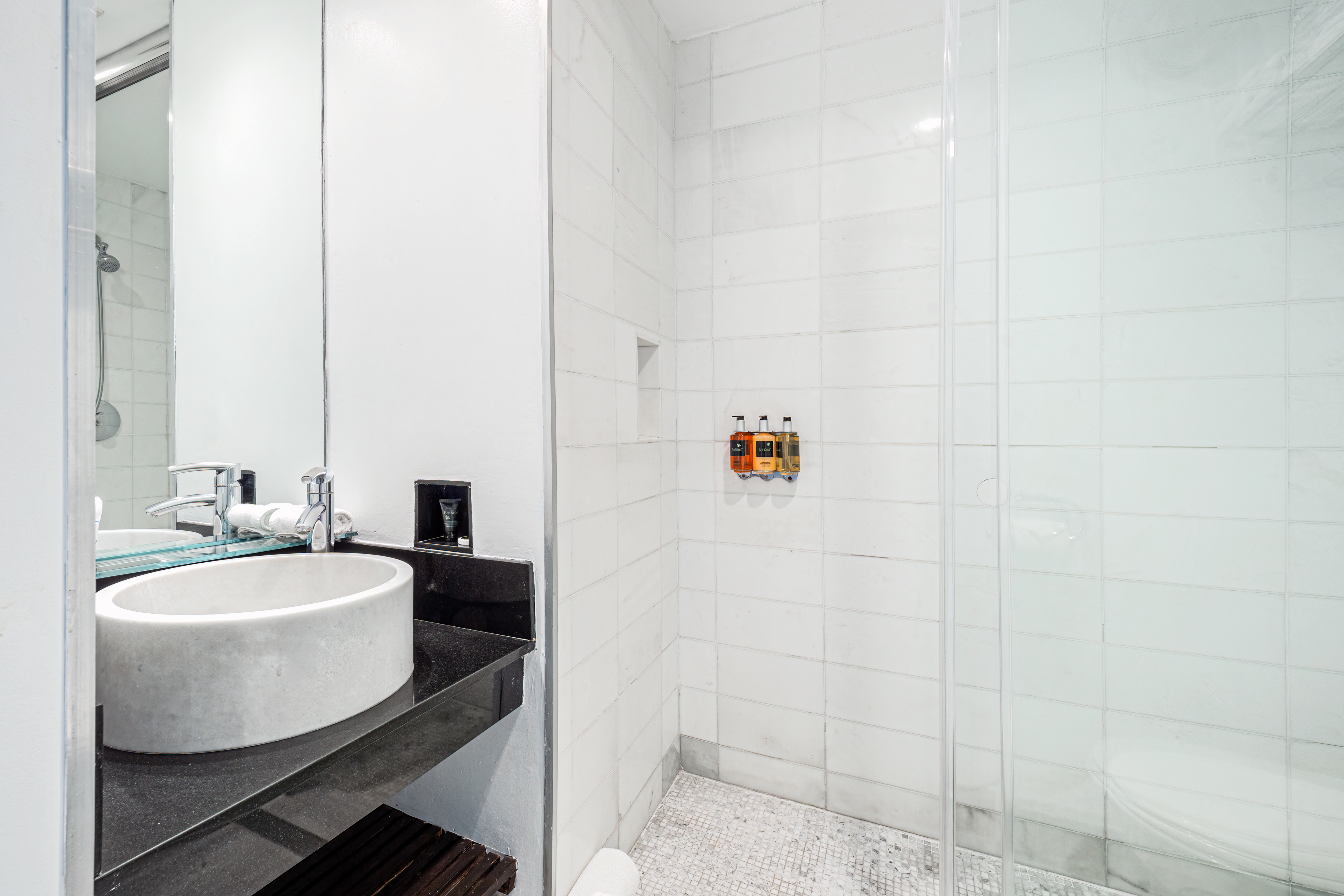 Guest room bath at the The O Hotel, Trademark Collection by Wyndham in Los Angeles, California