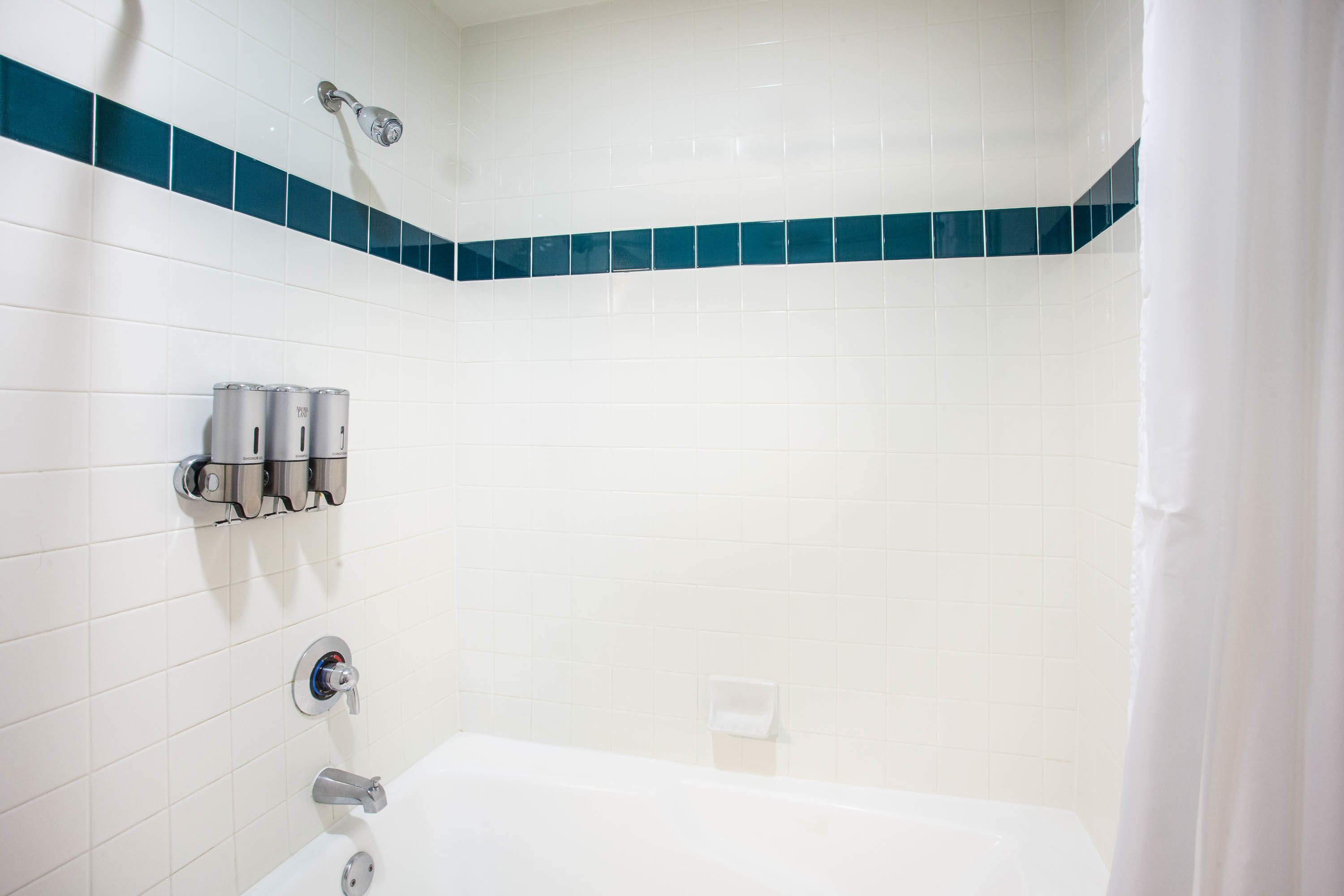 Guest room bath at the Azure Hotel & Suites, Trademark Collection by Wyndham in Ontario, California