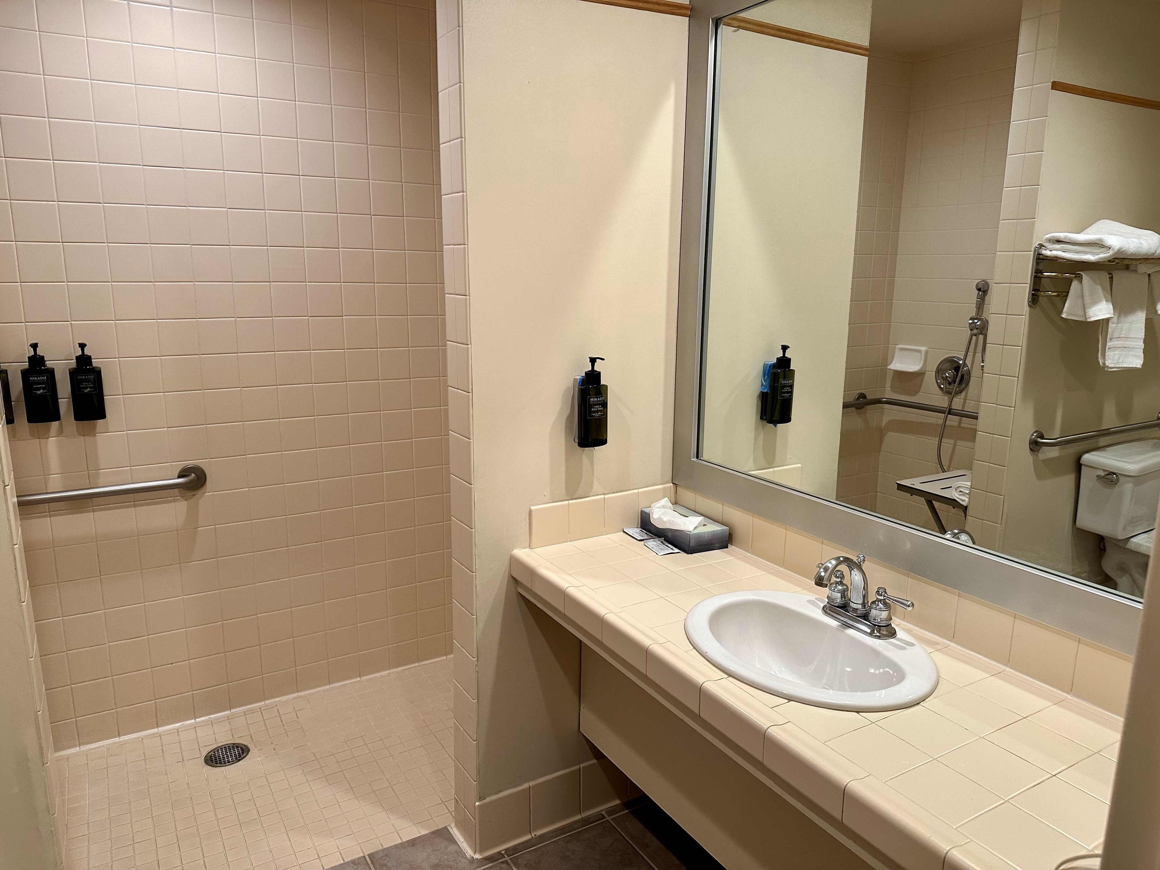Guest room bath at the Rocklin Park Hotel, Trademark Collection by Wyndham in Rocklin, California