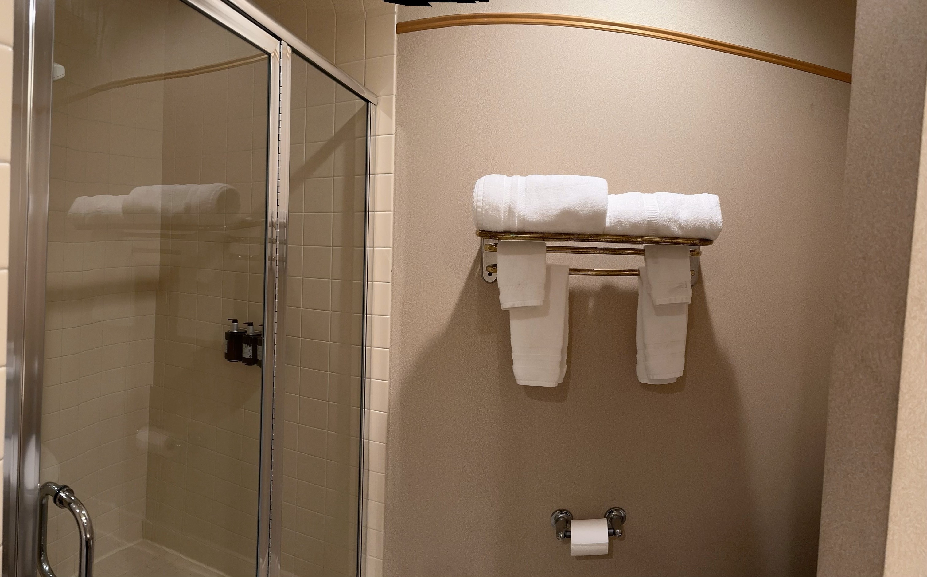 Guest room bath at the Rocklin Park Hotel, Trademark Collection by Wyndham in Rocklin, California