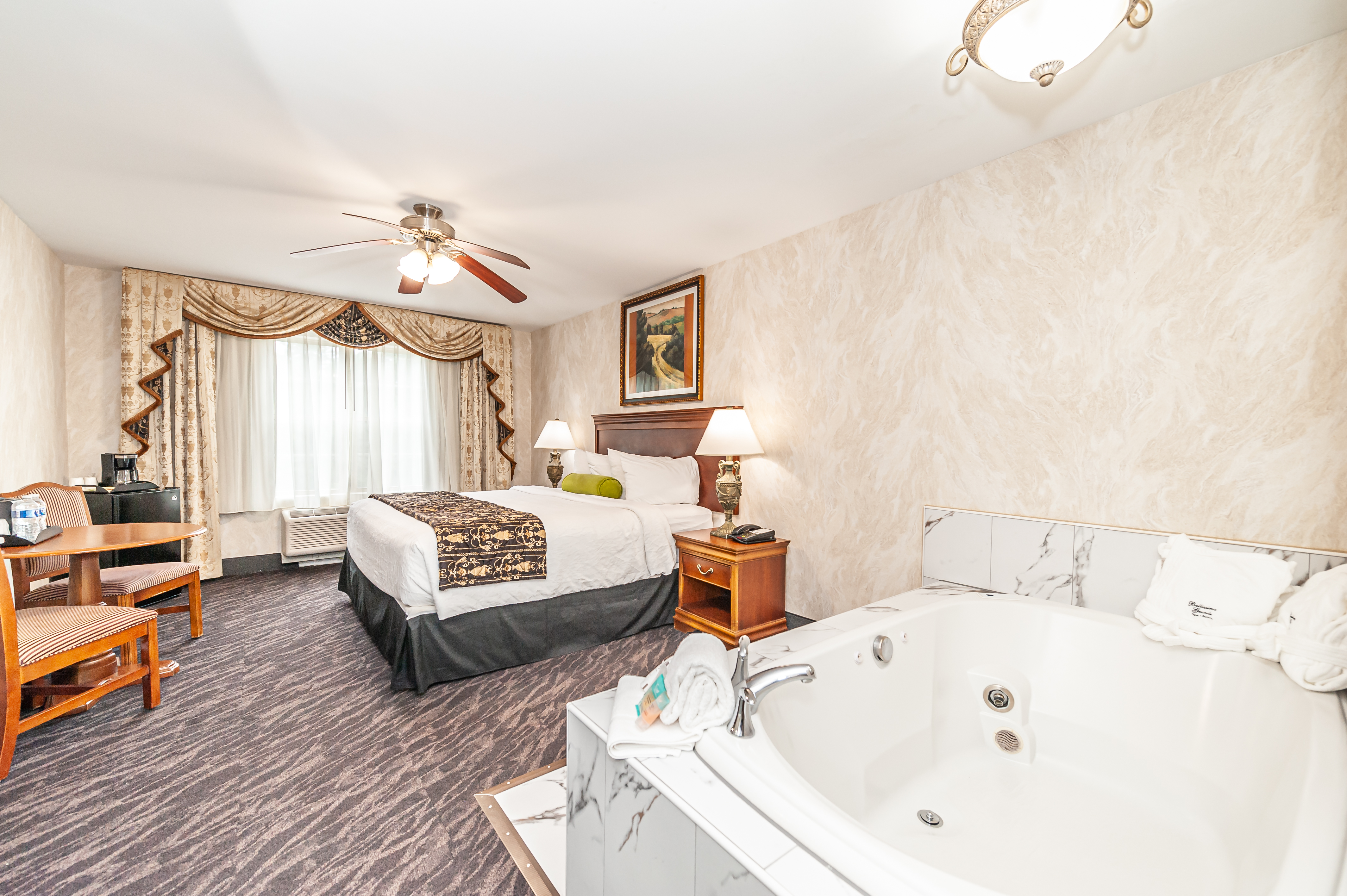 Guest room at the Bellissimo Hotel, Trademark by Wyndham Near Foxwoods Casino in North Stonington, Connecticut