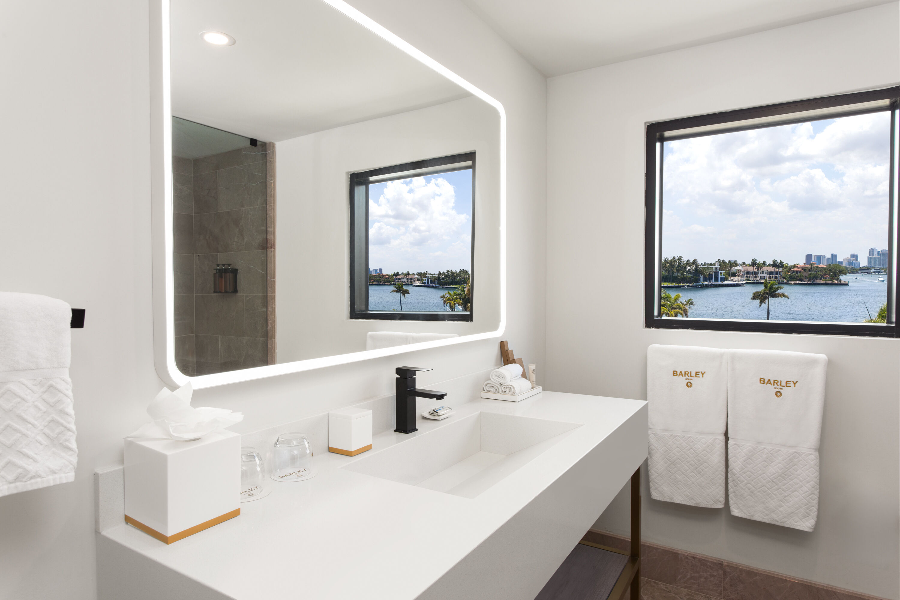 Guest room bath at the Barley House Hotel, Trademark Collection by Wyndham in Fort Lauderdale, Florida