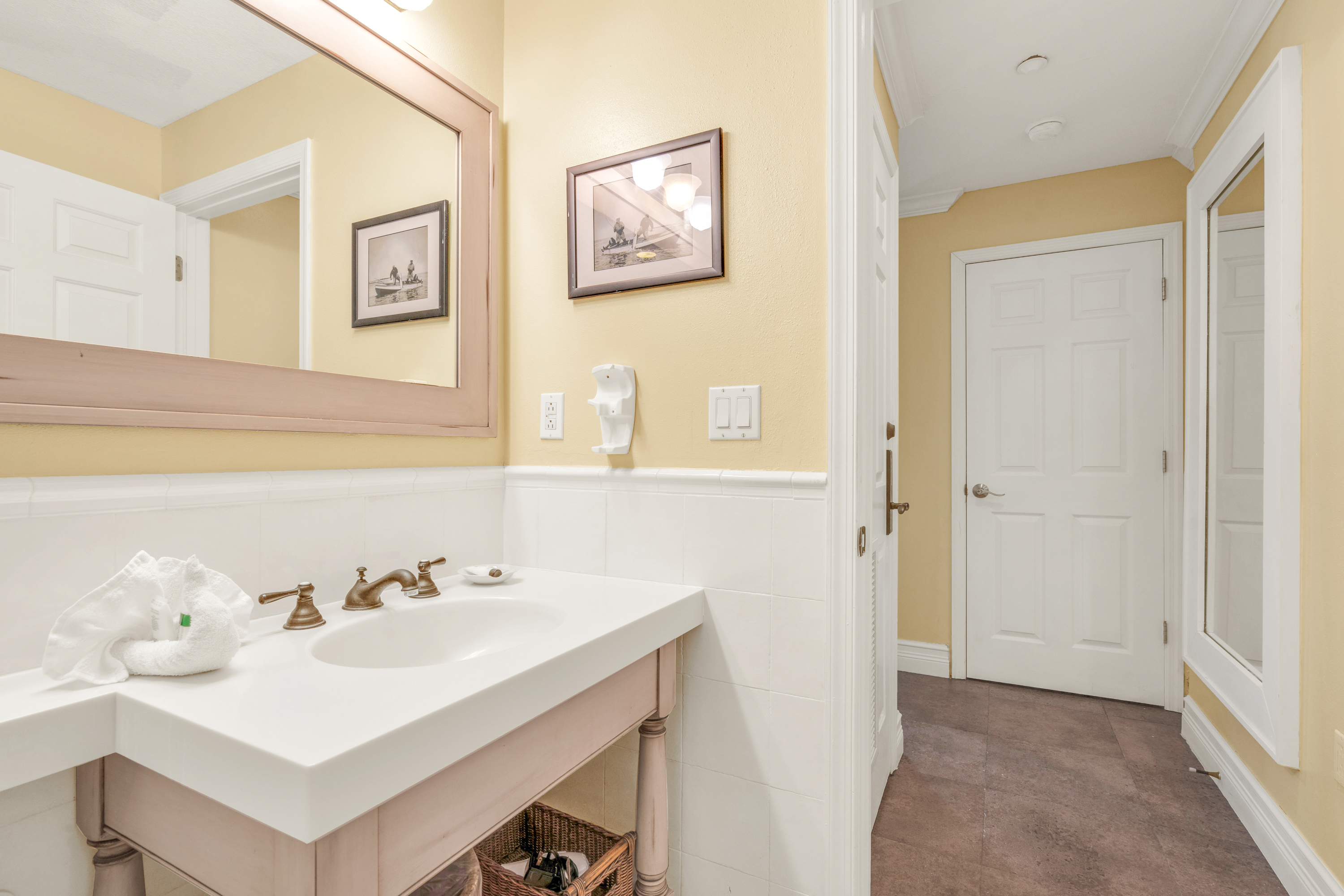 Guest room bath at the Dove Creek Resort & Marina, Trademark Collection by Wyndham in Key Largo, Florida