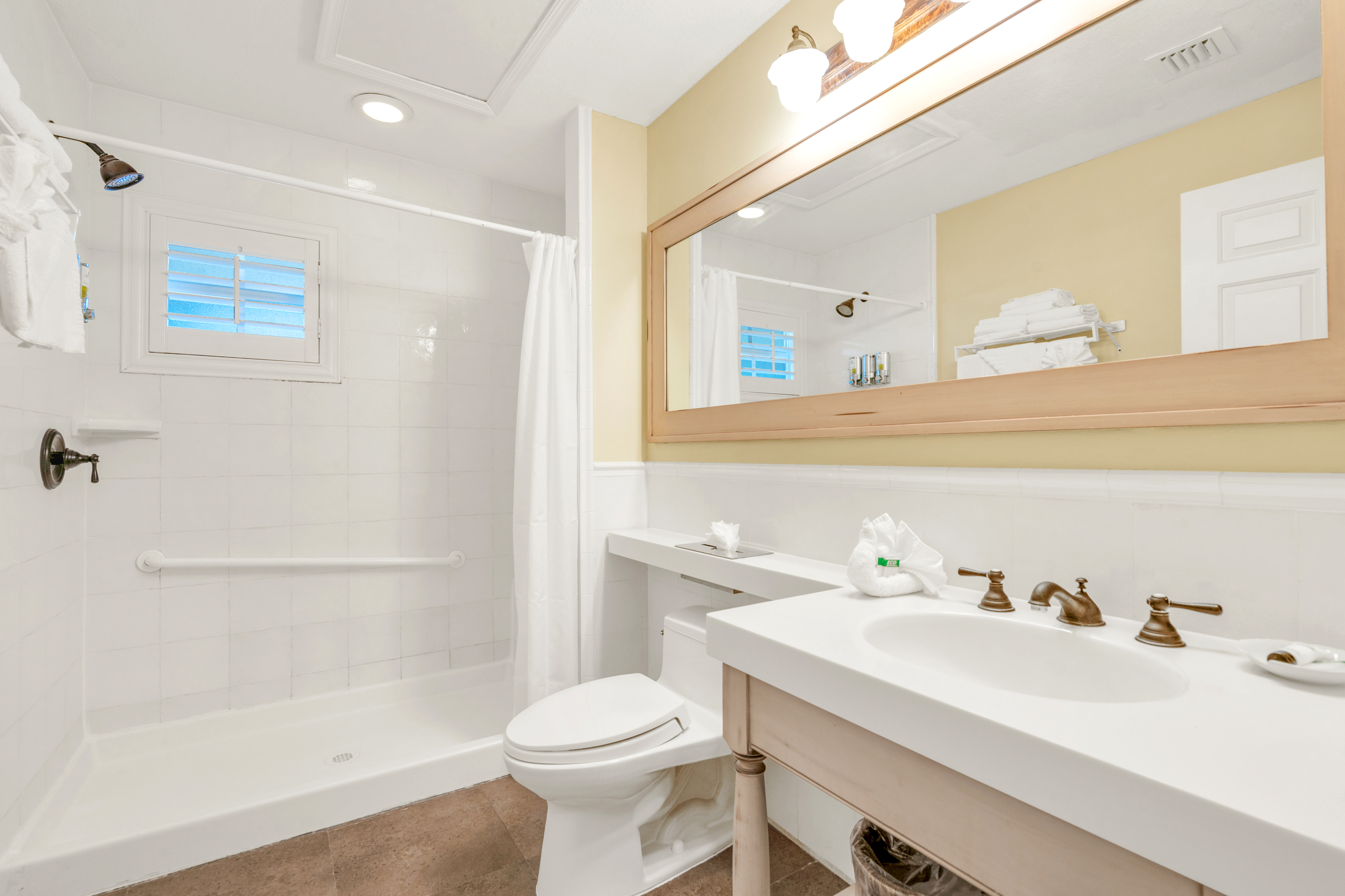 Guest room bath at the Dove Creek Resort & Marina, Trademark Collection by Wyndham in Key Largo, Florida
