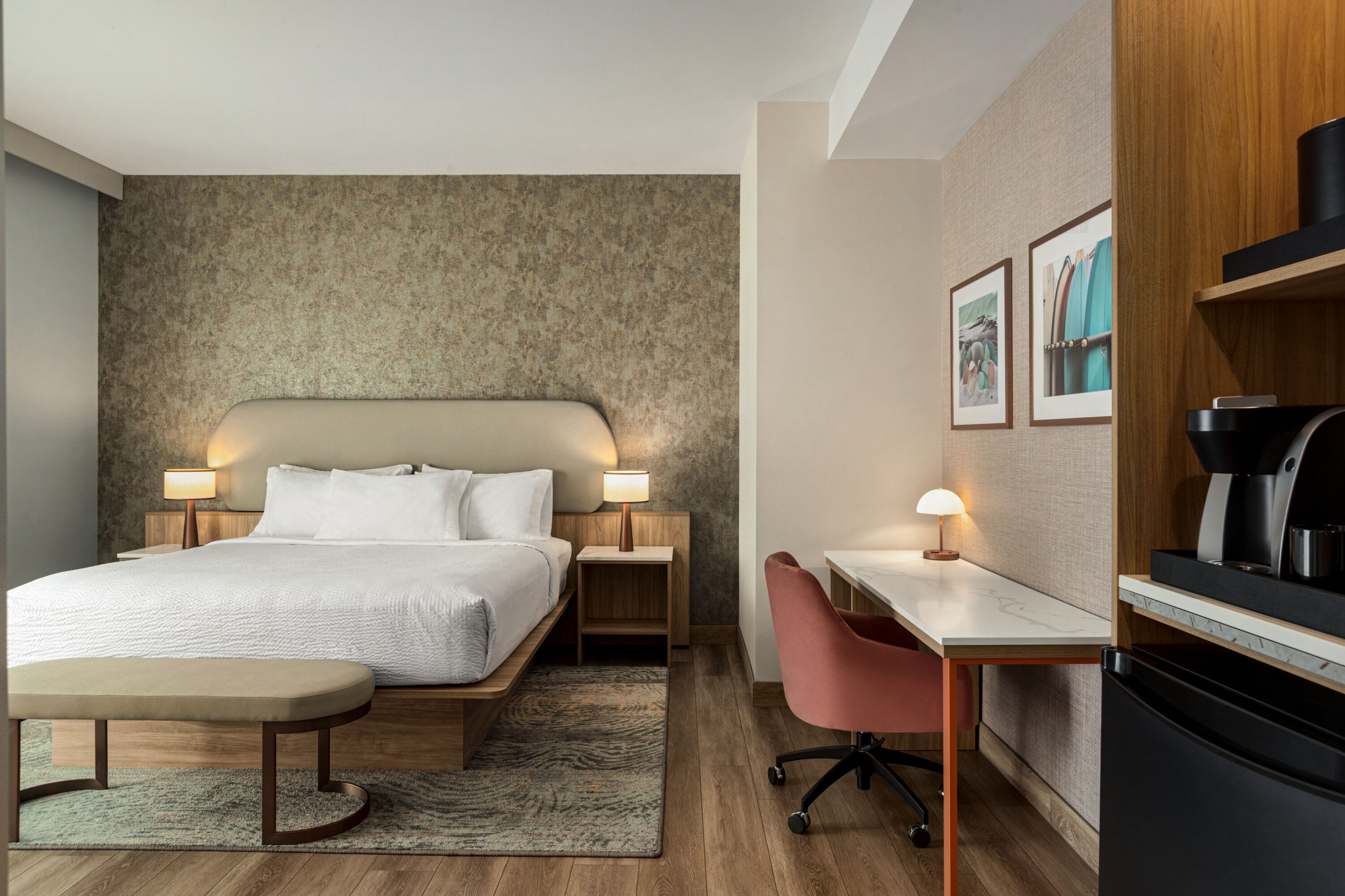 Guest room at the Sea Glass Beach Place, Trademark Collection by Wyndham in Lauderdale-By-The-Sea, Florida