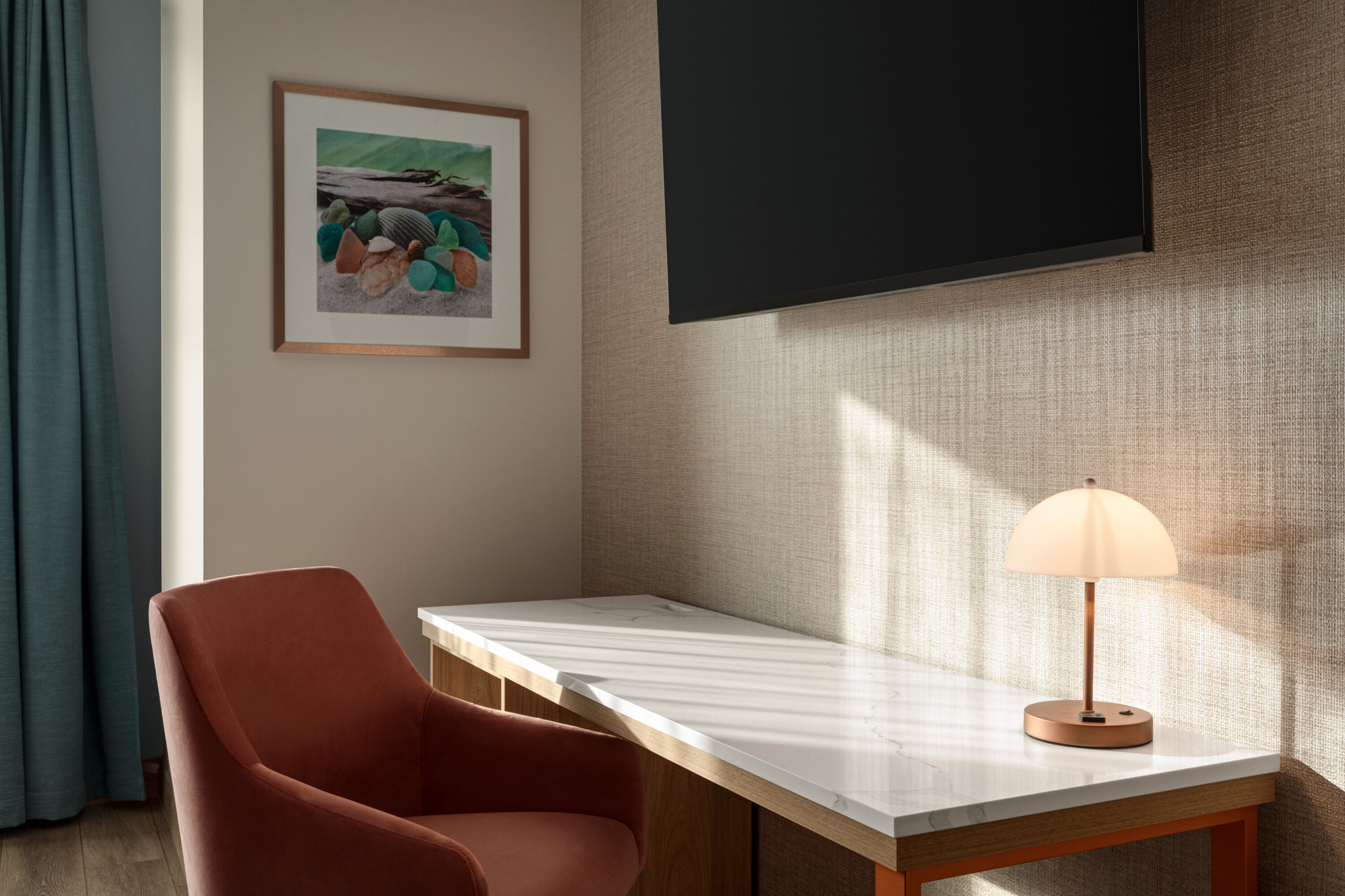 Guest room at the Sea Glass Beach Place, Trademark Collection by Wyndham in Lauderdale-By-The-Sea, Florida